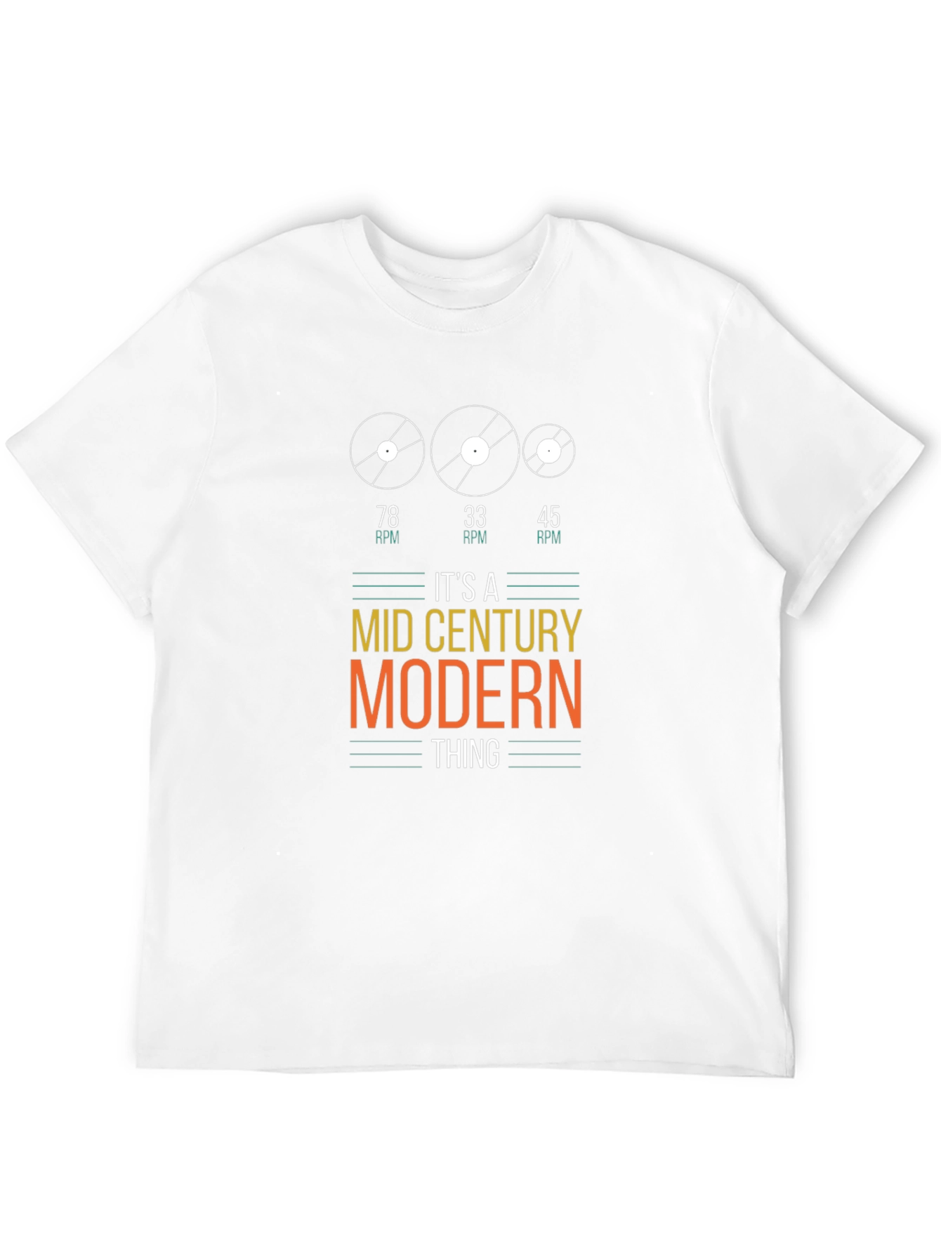 Mid Century Modern Vinyl Record T-Shirt