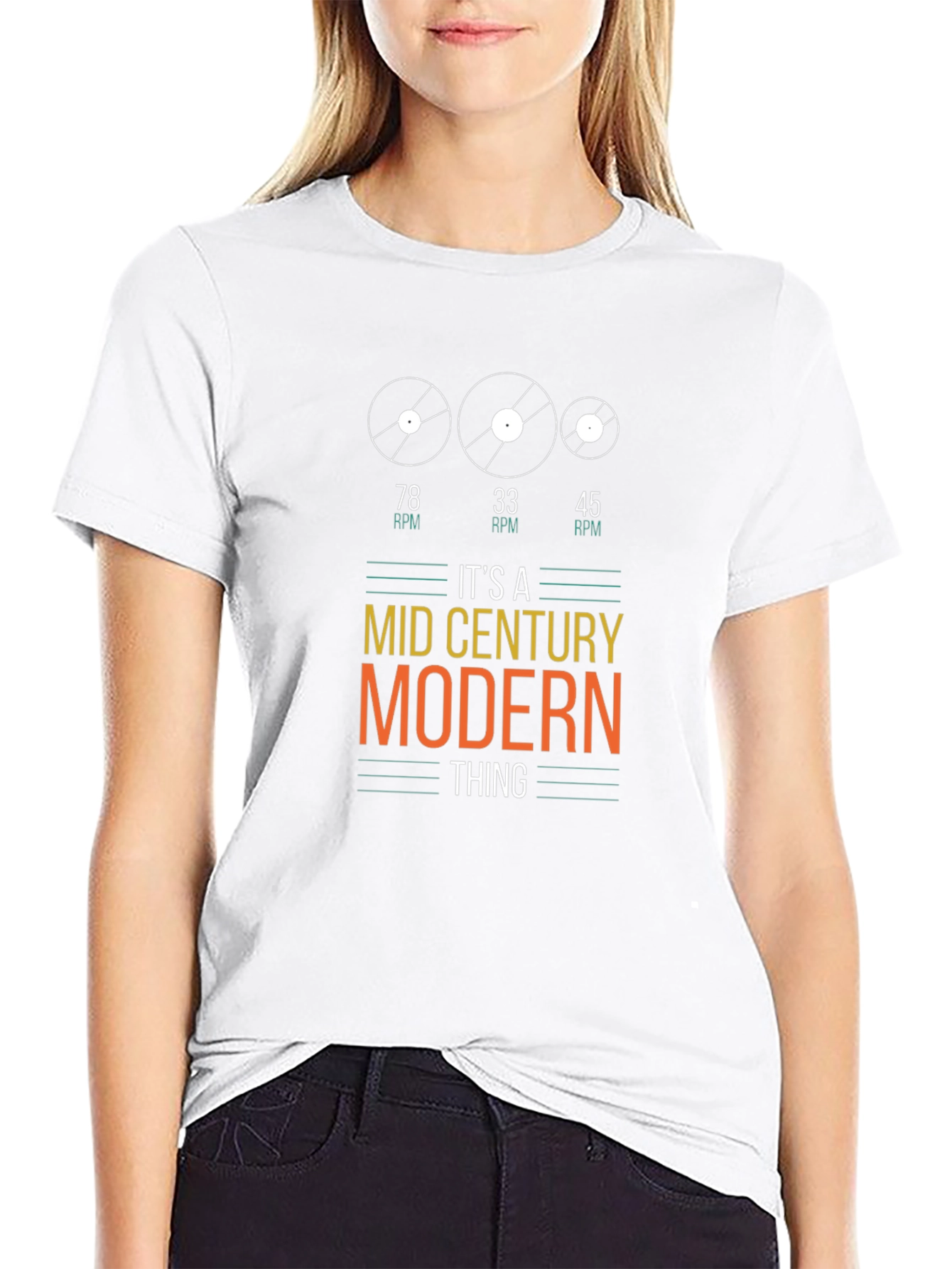 Mid Century Modern Vinyl Record T-Shirt