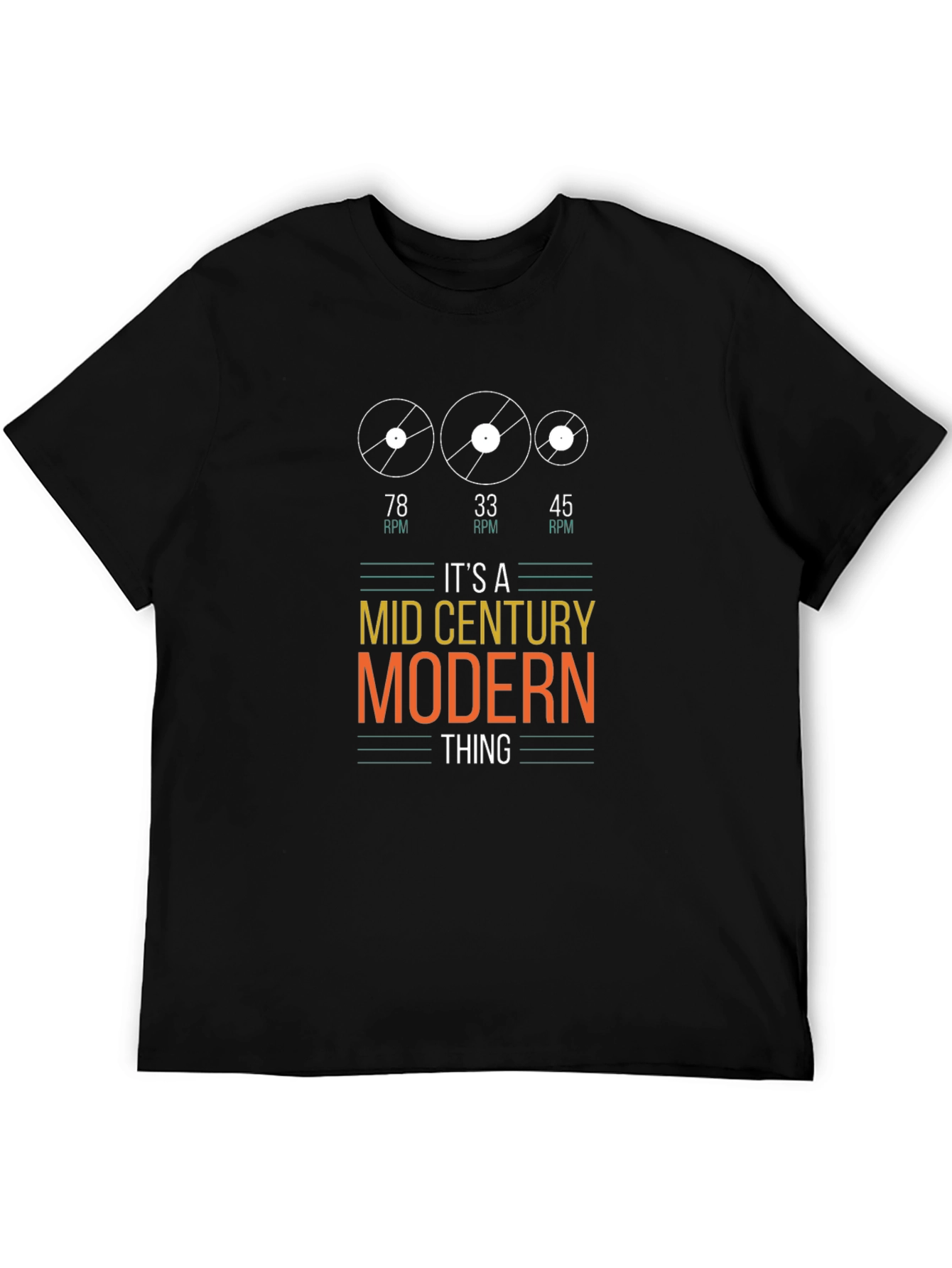 Mid Century Modern Vinyl Record T-Shirt