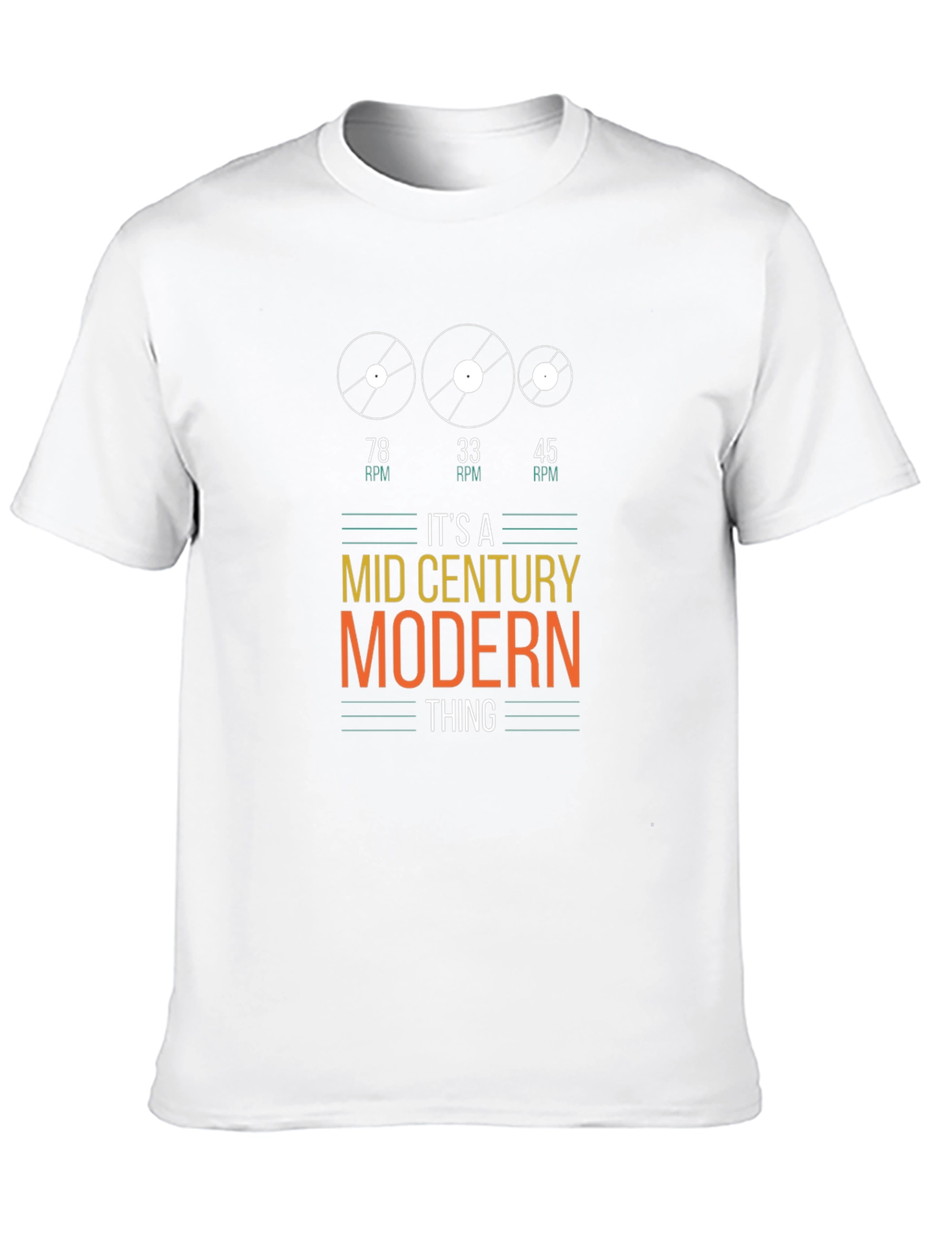 Mid Century Modern Vinyl Record T-Shirt