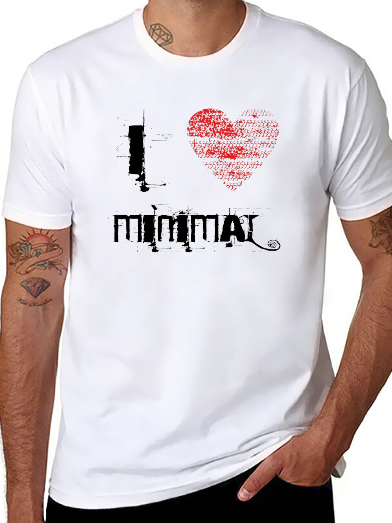 I Heart Minimal - Black T-Shirt