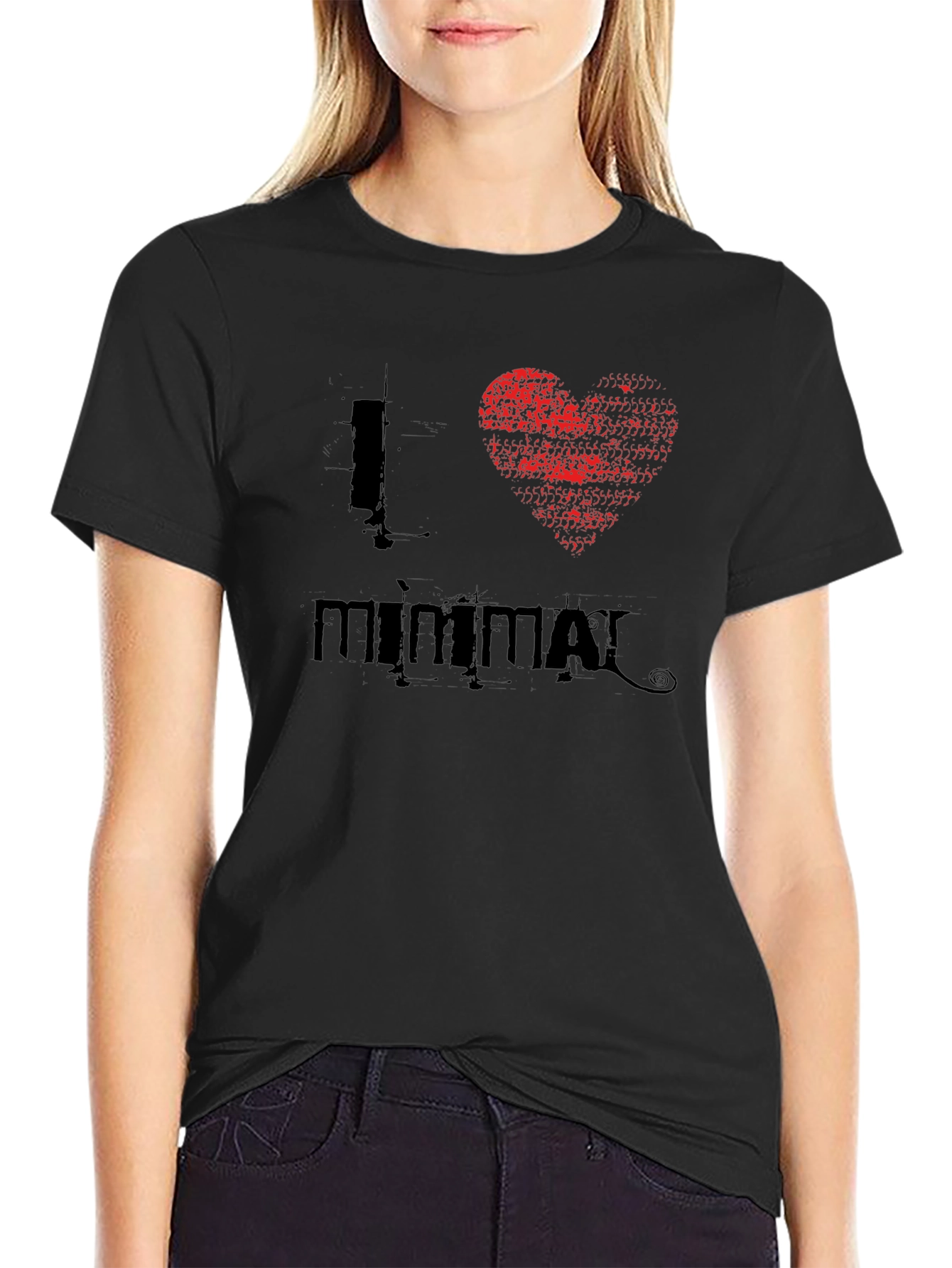 I Heart Minimal - Black T-Shirt