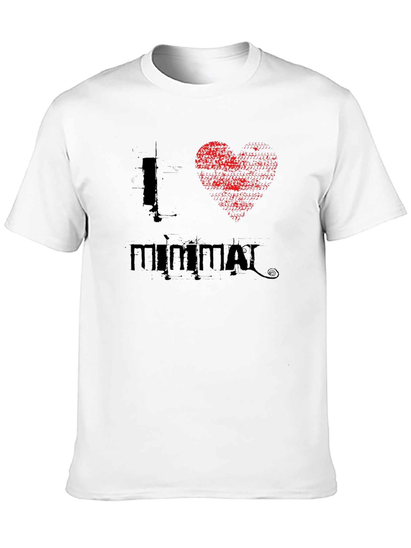 I Heart Minimal - Black T-Shirt