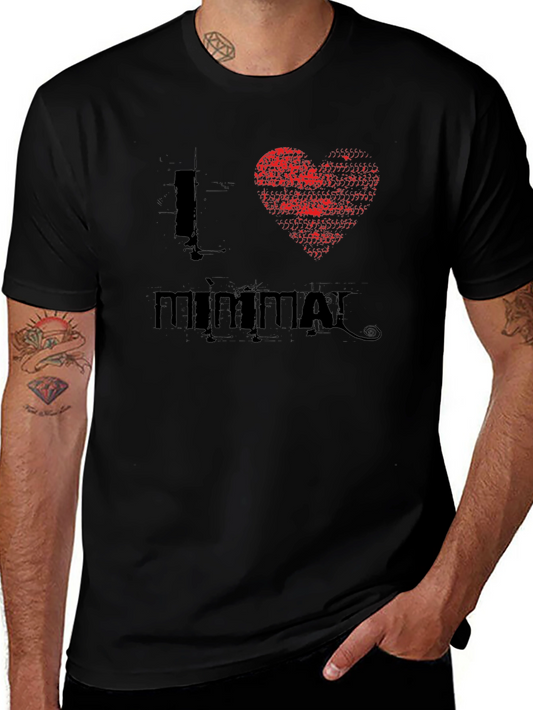 I Heart Minimal - Black T-Shirt