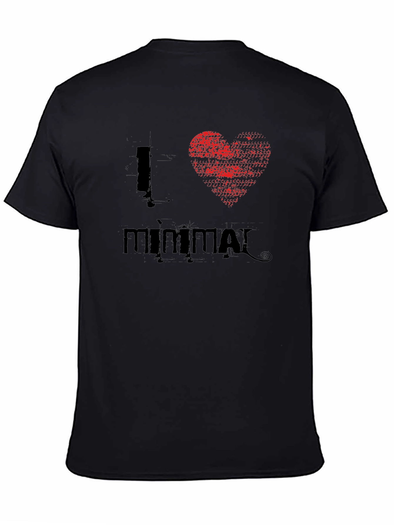 I Heart Minimal - Black T-Shirt