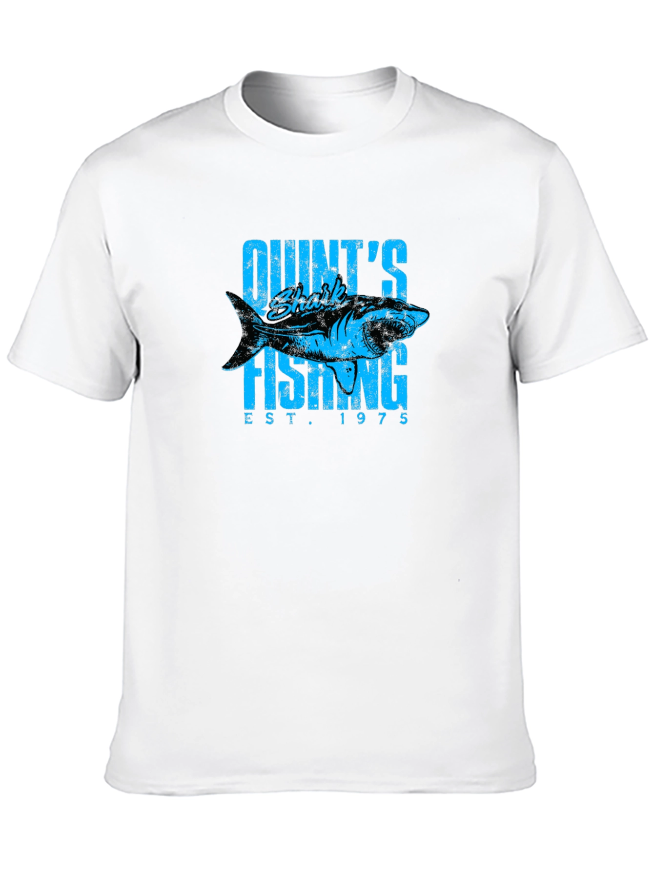 Quints Shark Fishing Est. 1975 Black T-Shirt