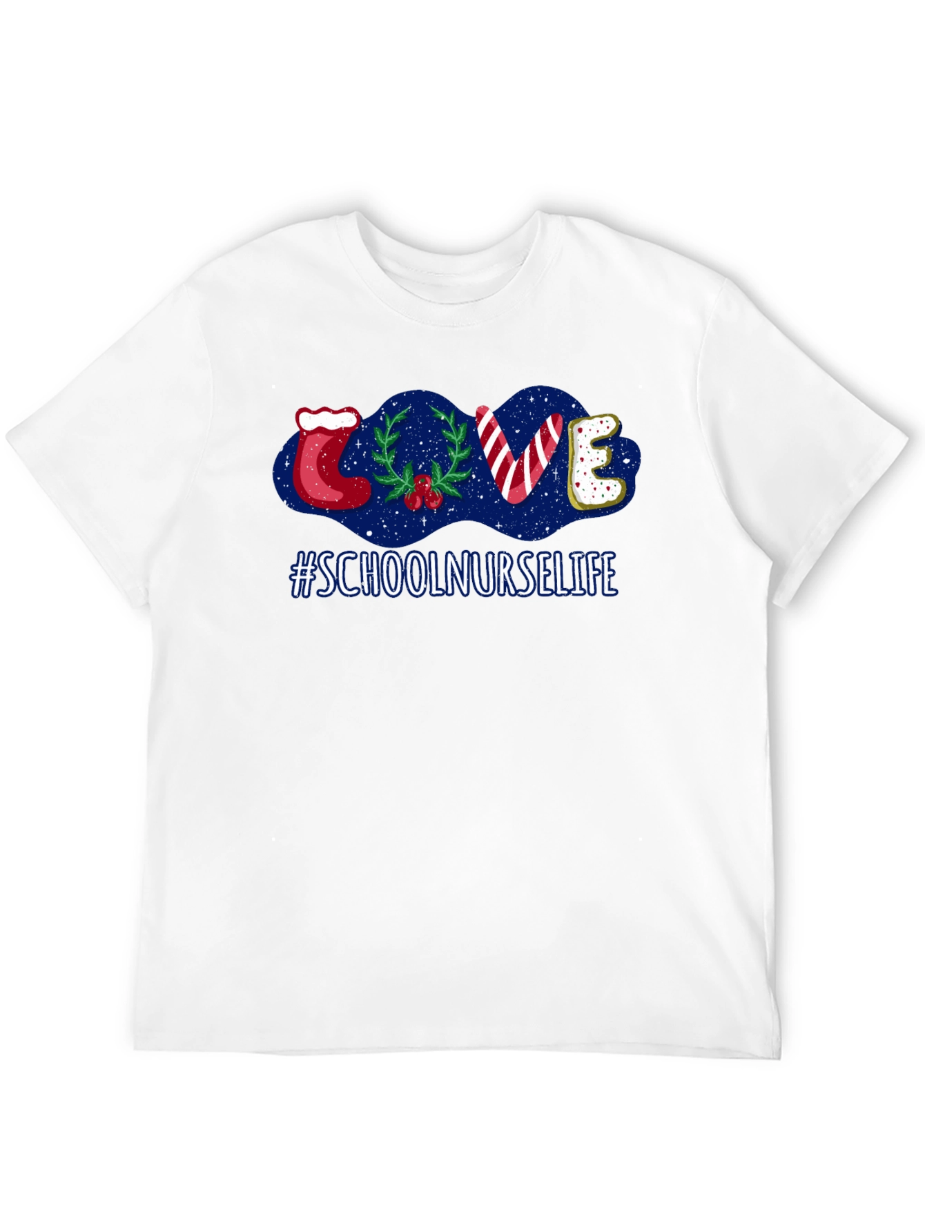 School Nurse Life Christmas LOVE Holiday T-Shirt