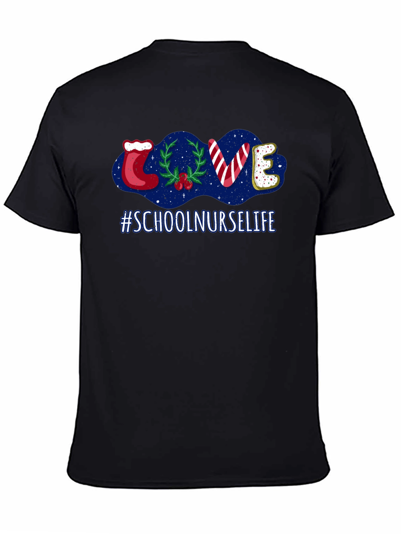 School Nurse Life Christmas LOVE Holiday T-Shirt