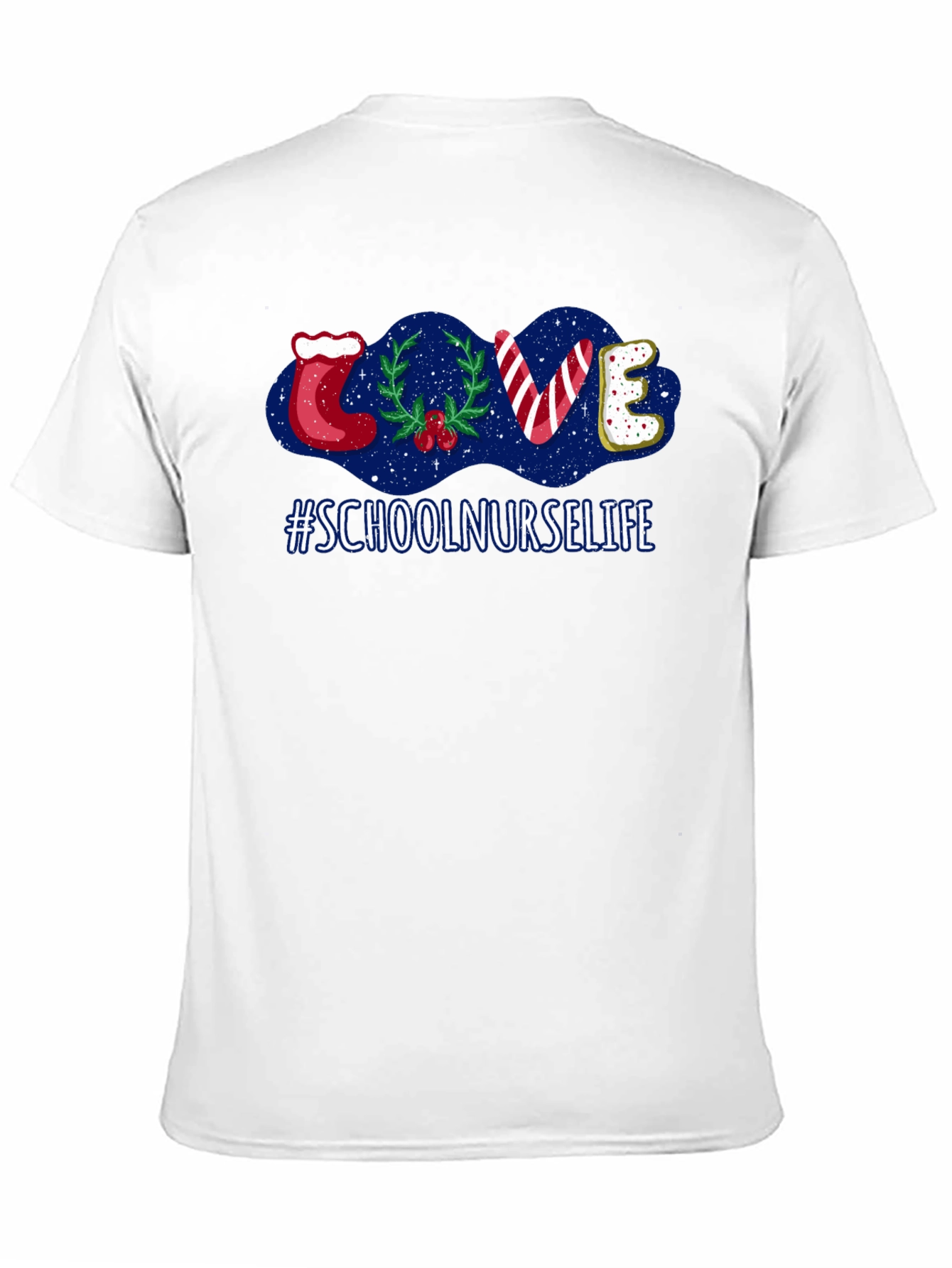 School Nurse Life Christmas LOVE Holiday T-Shirt