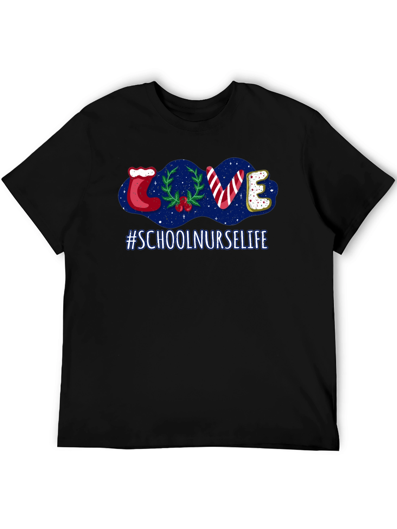 School Nurse Life Christmas LOVE Holiday T-Shirt