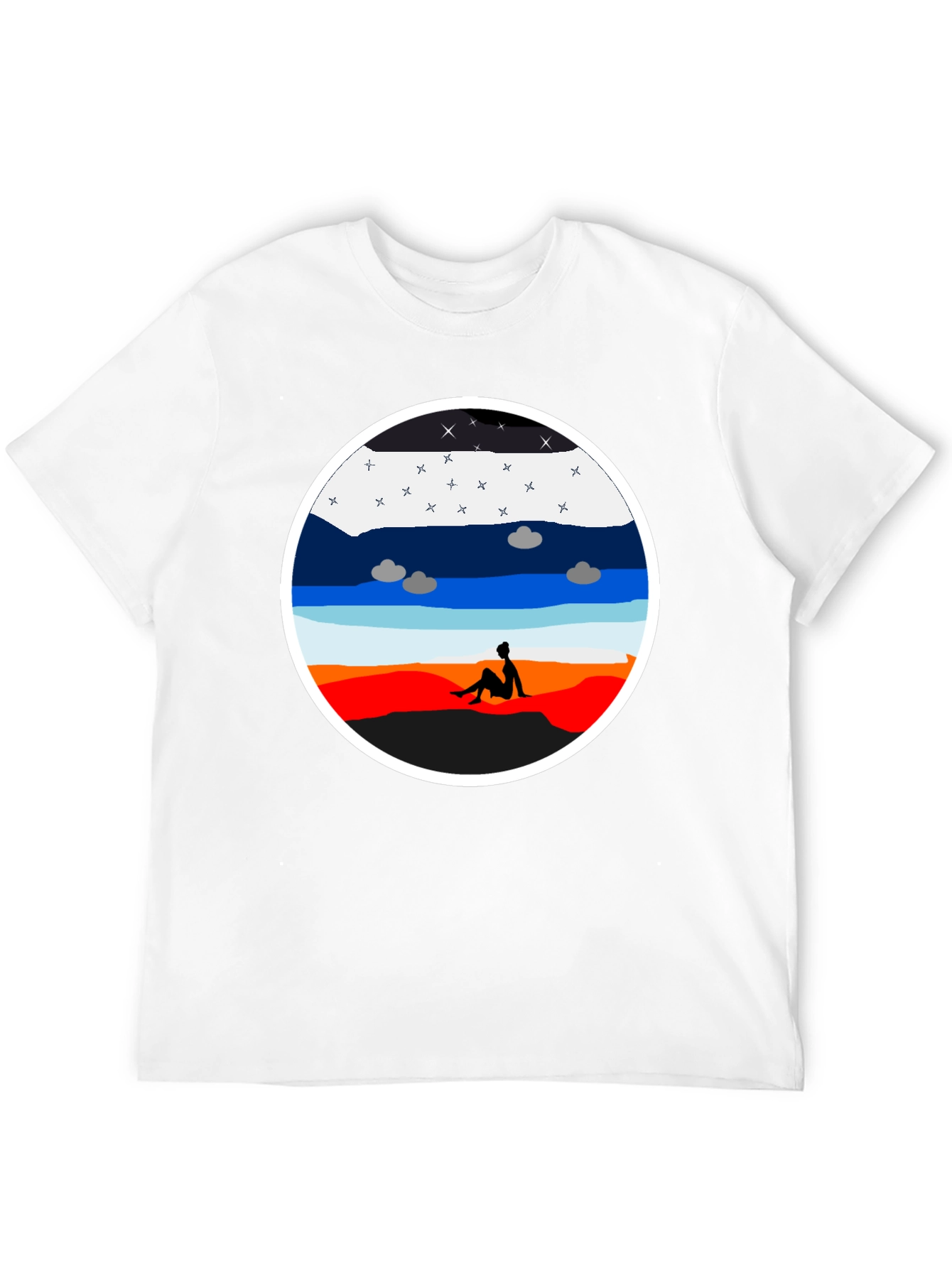 Sunset Silhouette Graphic Tee - Unisex Black T-Shirt