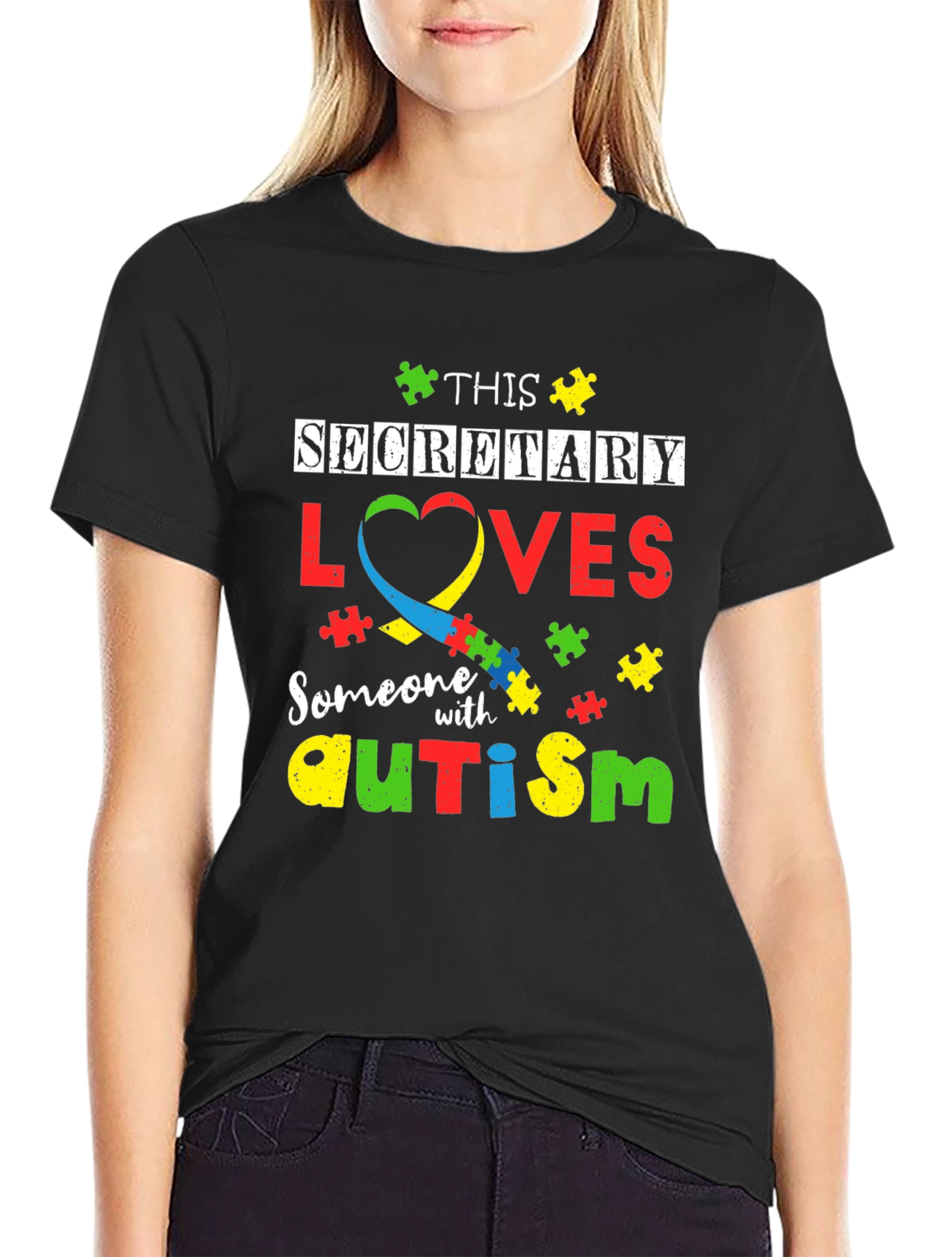 Secretary Autism Awareness T-Shirt