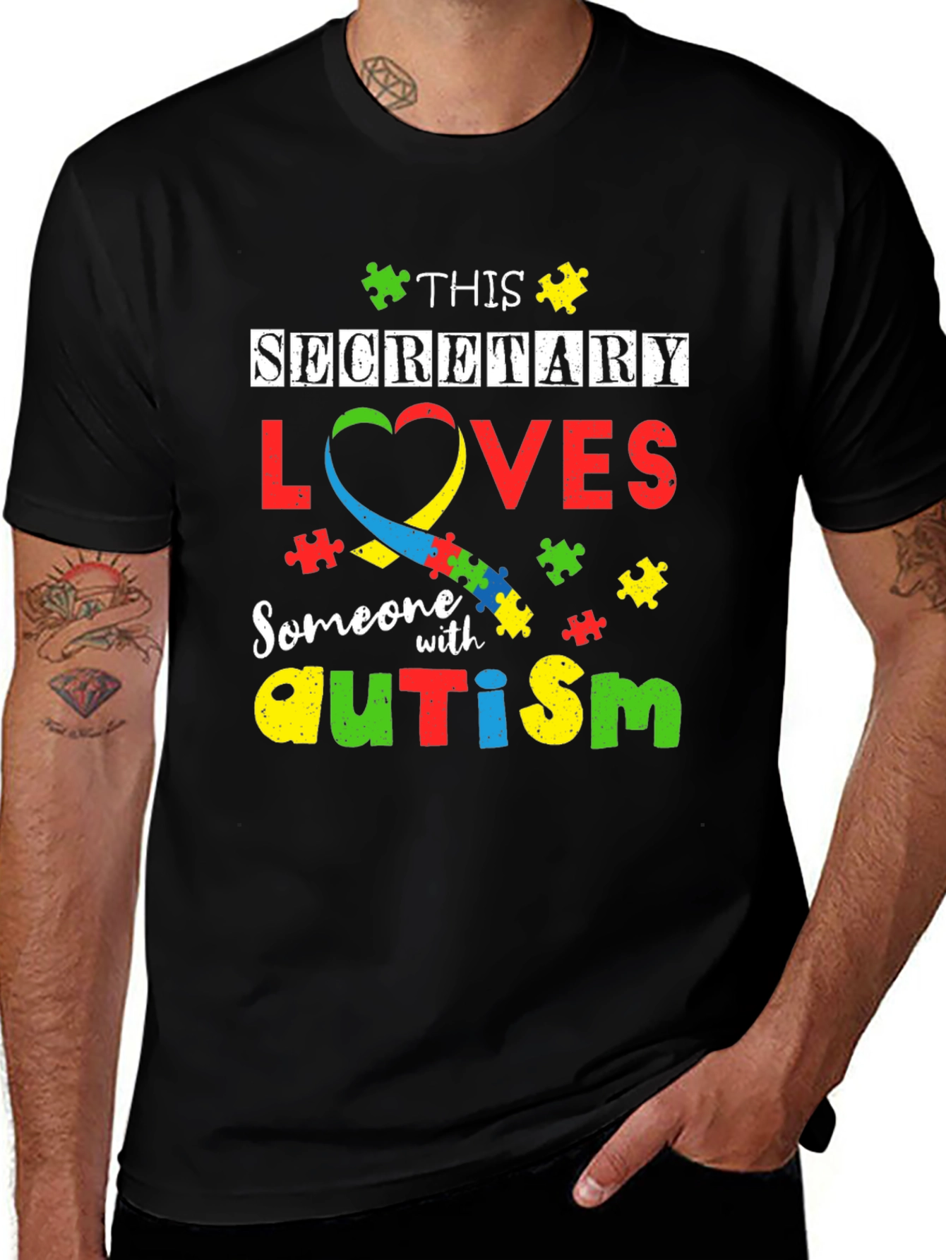 Secretary Autism Awareness T-Shirt