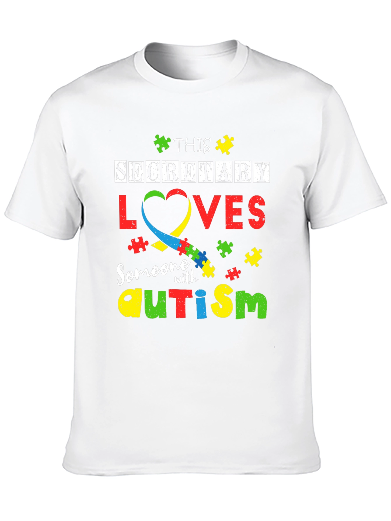 Secretary Autism Awareness T-Shirt