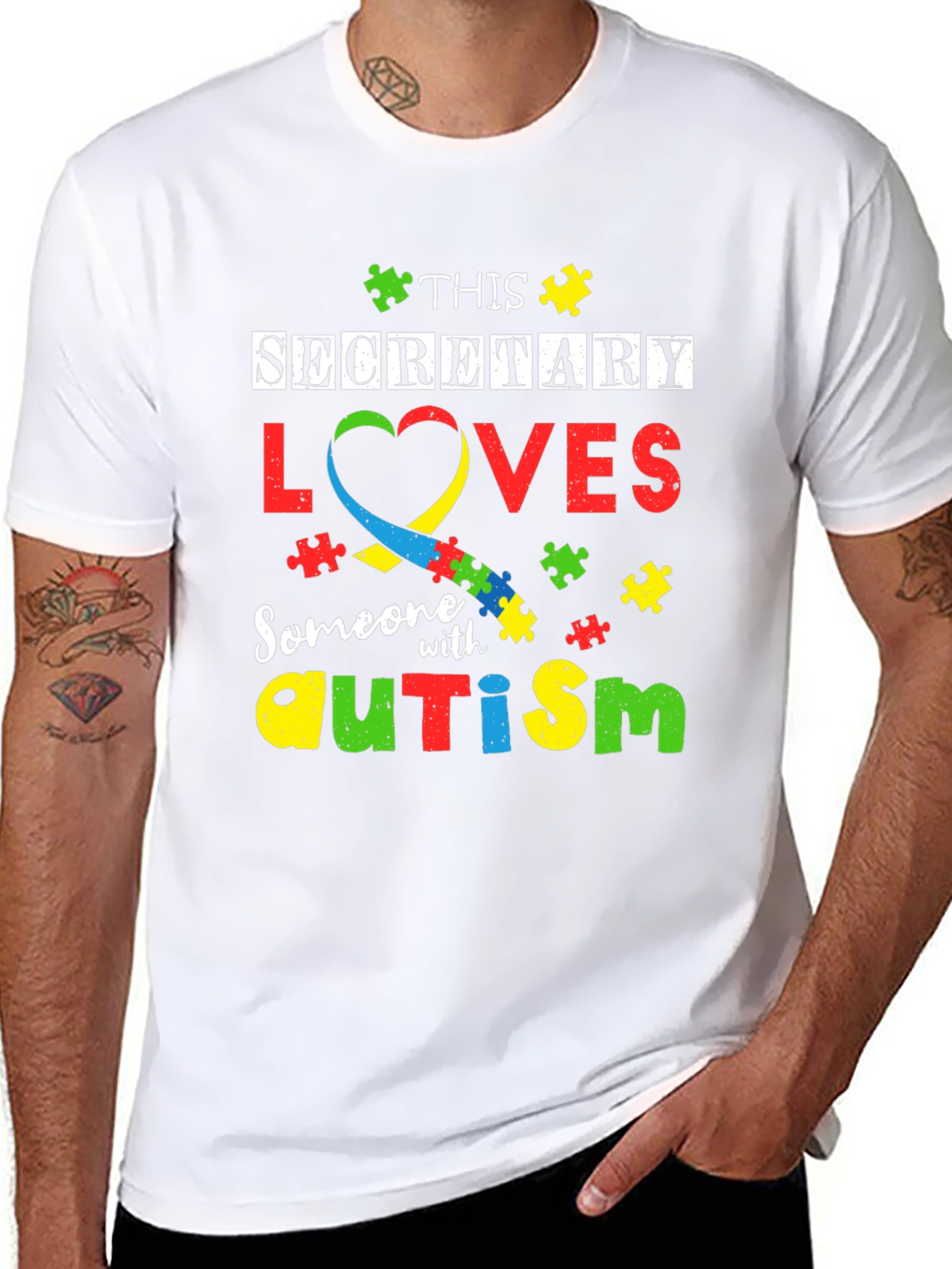 Secretary Autism Awareness T-Shirt