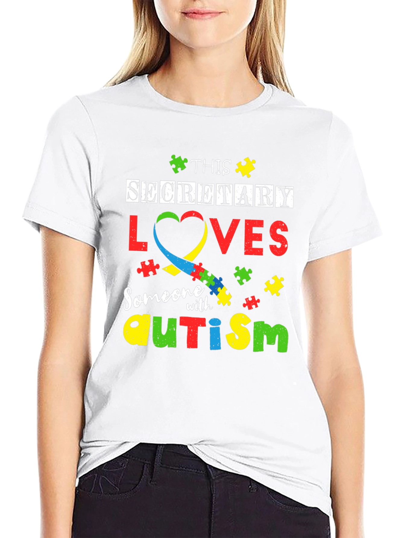 Secretary Autism Awareness T-Shirt