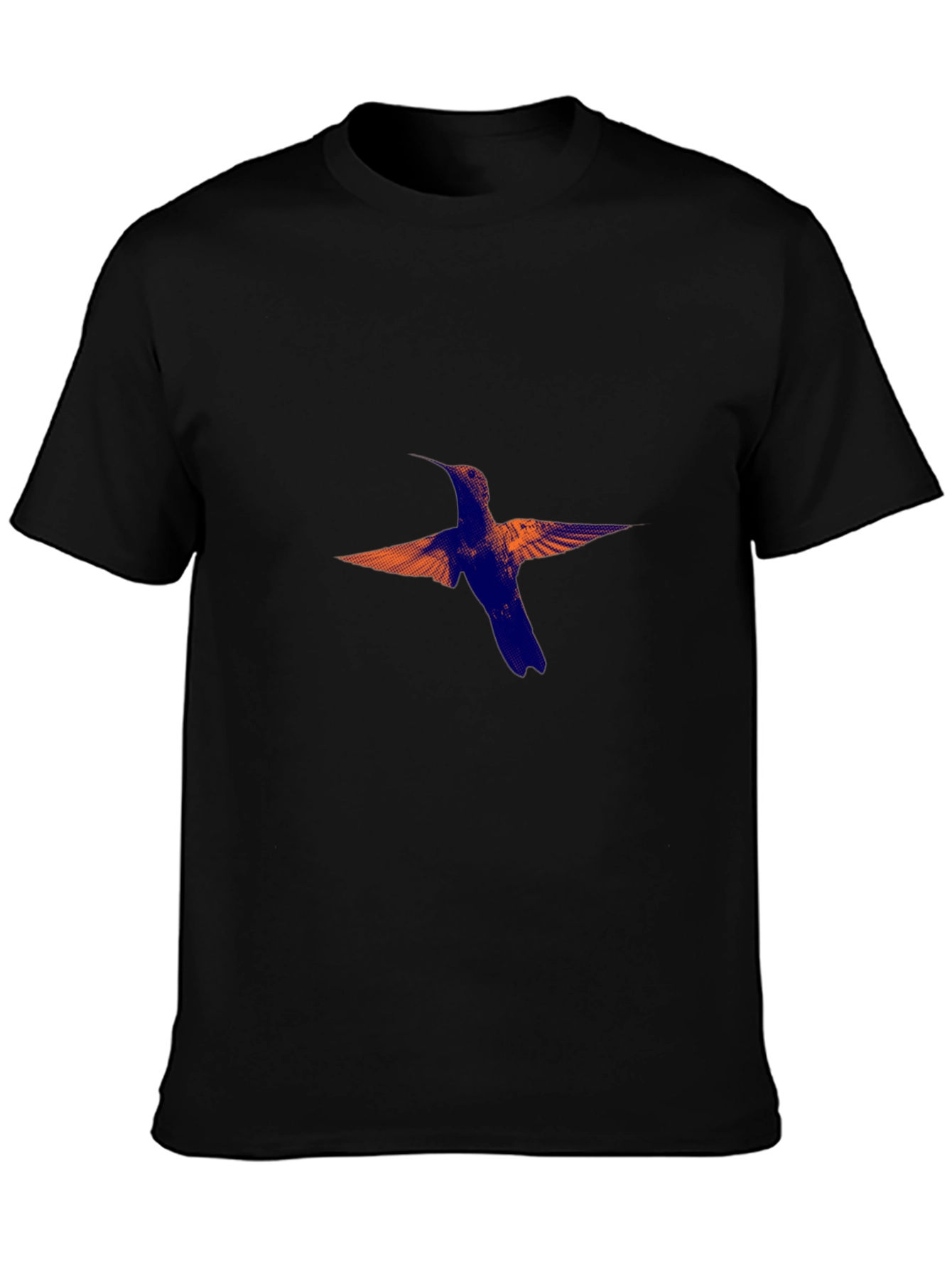 Hummingbird Print Black T-Shirt