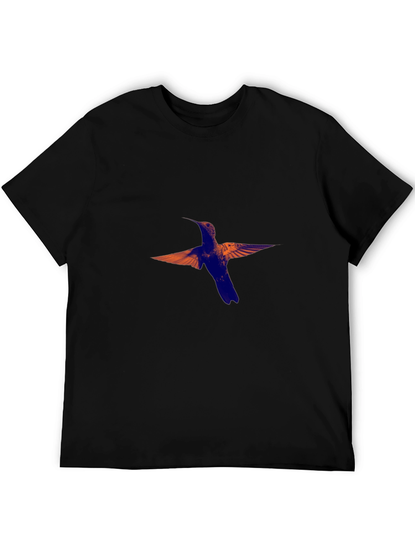 Hummingbird Print Black T-Shirt