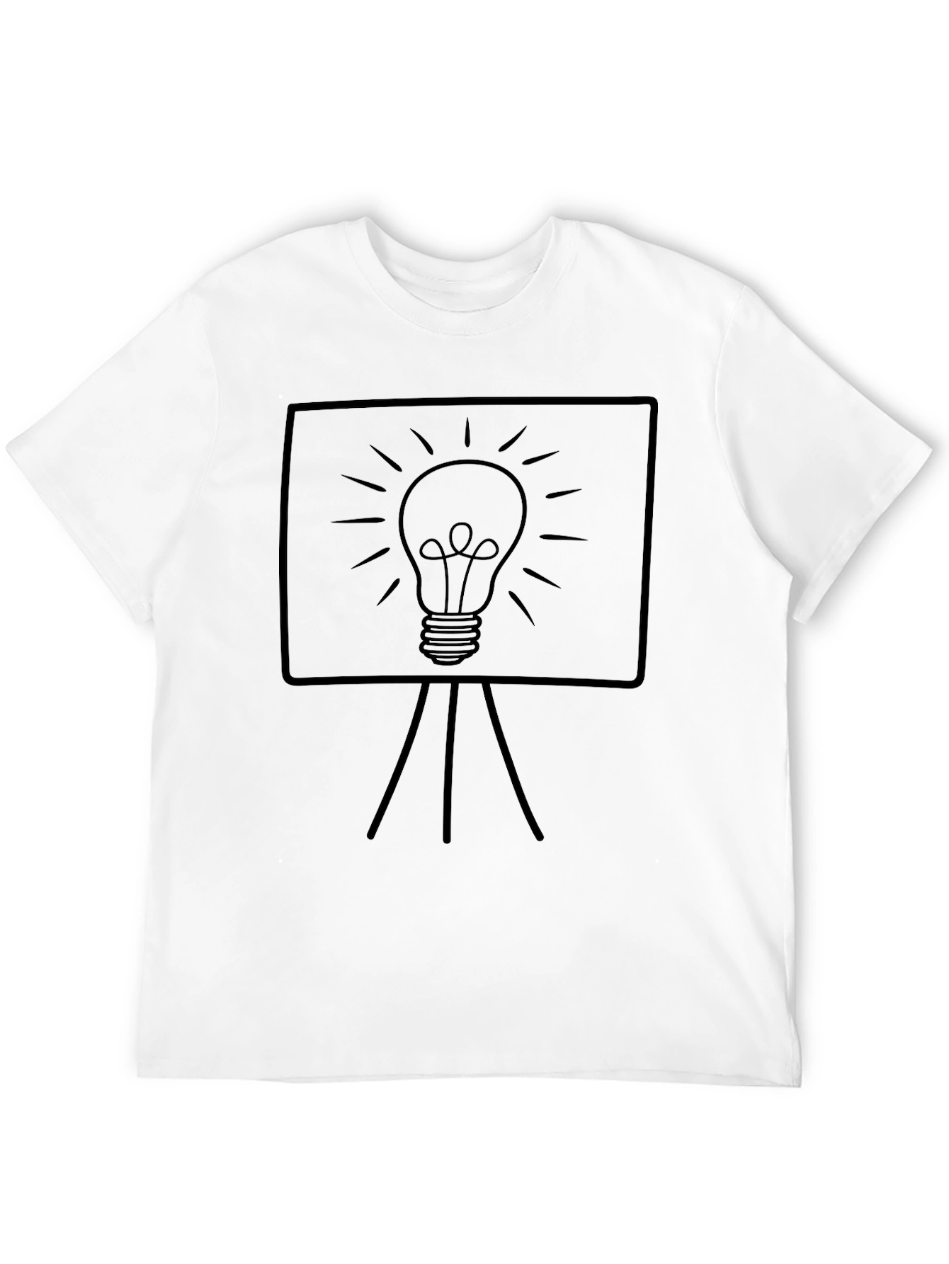 Idea Lightbulb Graphic Black T-Shirt