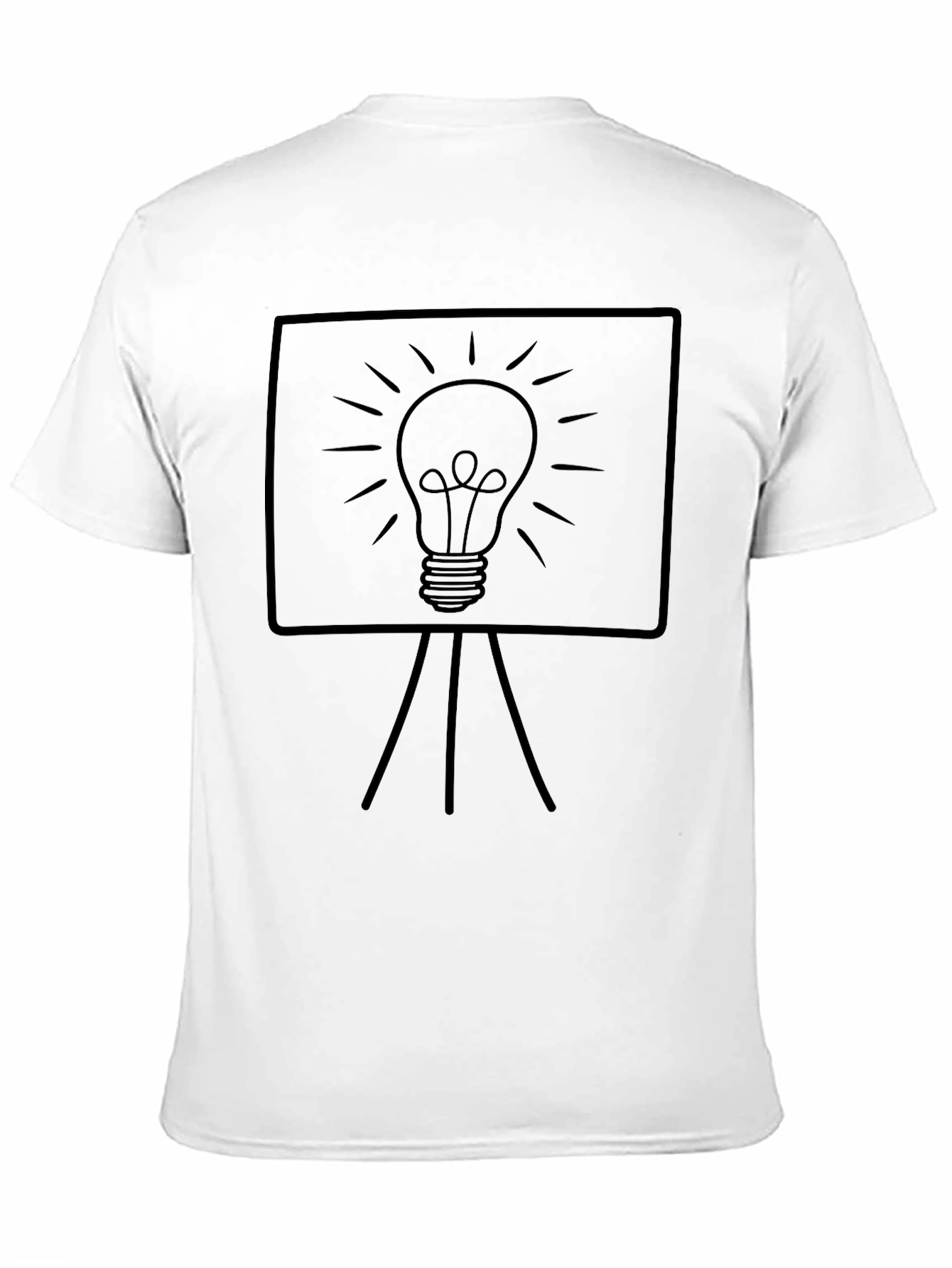 Idea Lightbulb Graphic Black T-Shirt