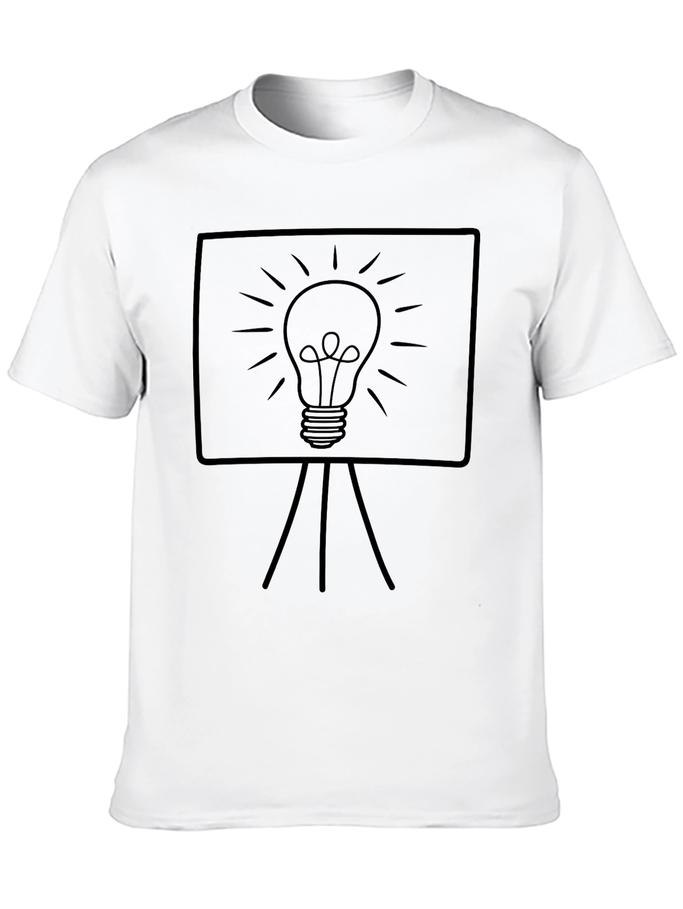 Idea Lightbulb Graphic Black T-Shirt