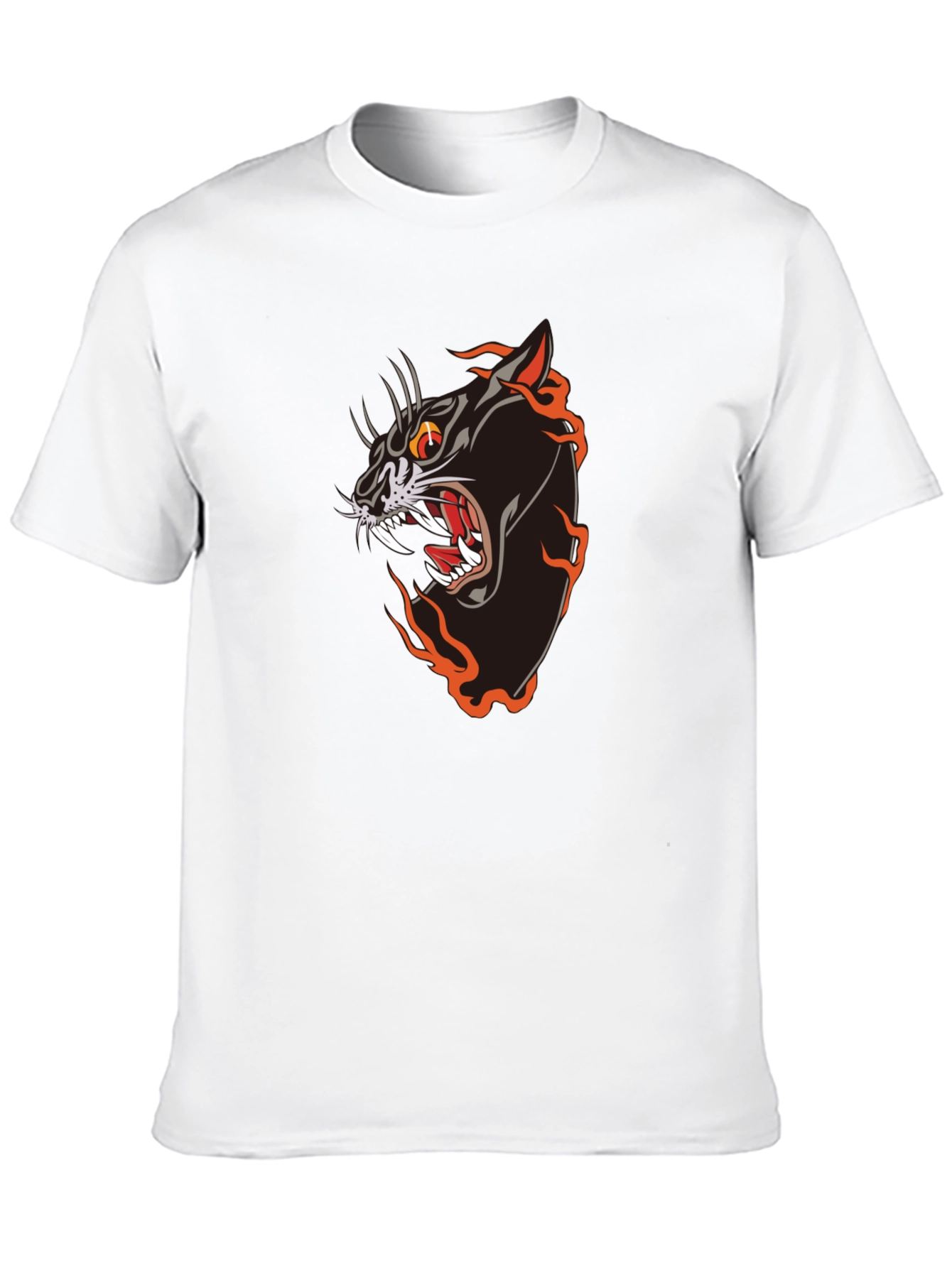 Black Panther Flames Graphic Tee