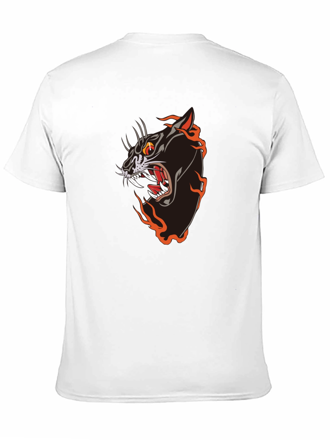 Black Panther Flames Graphic Tee