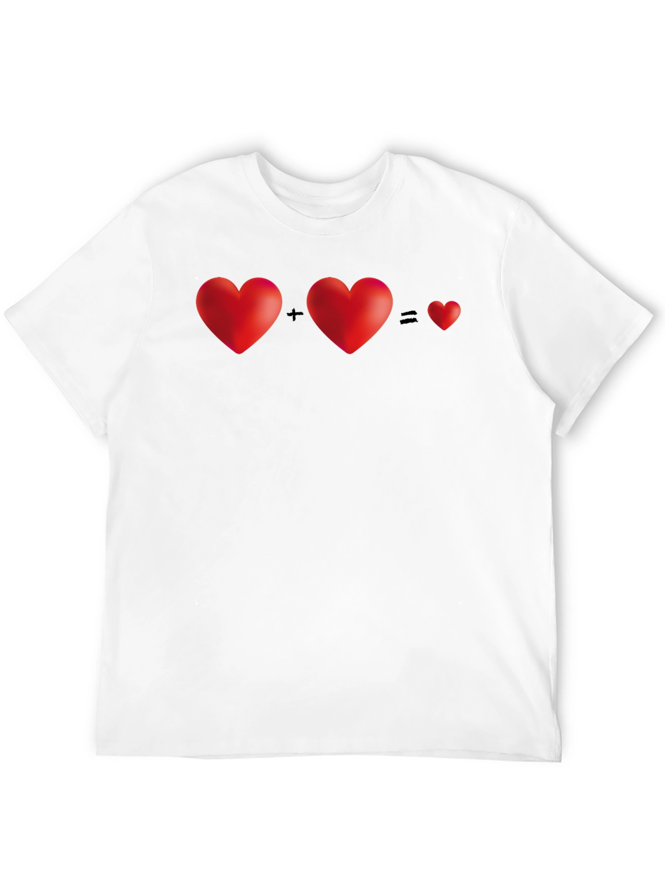Two Hearts Equal One T-Shirt - Black