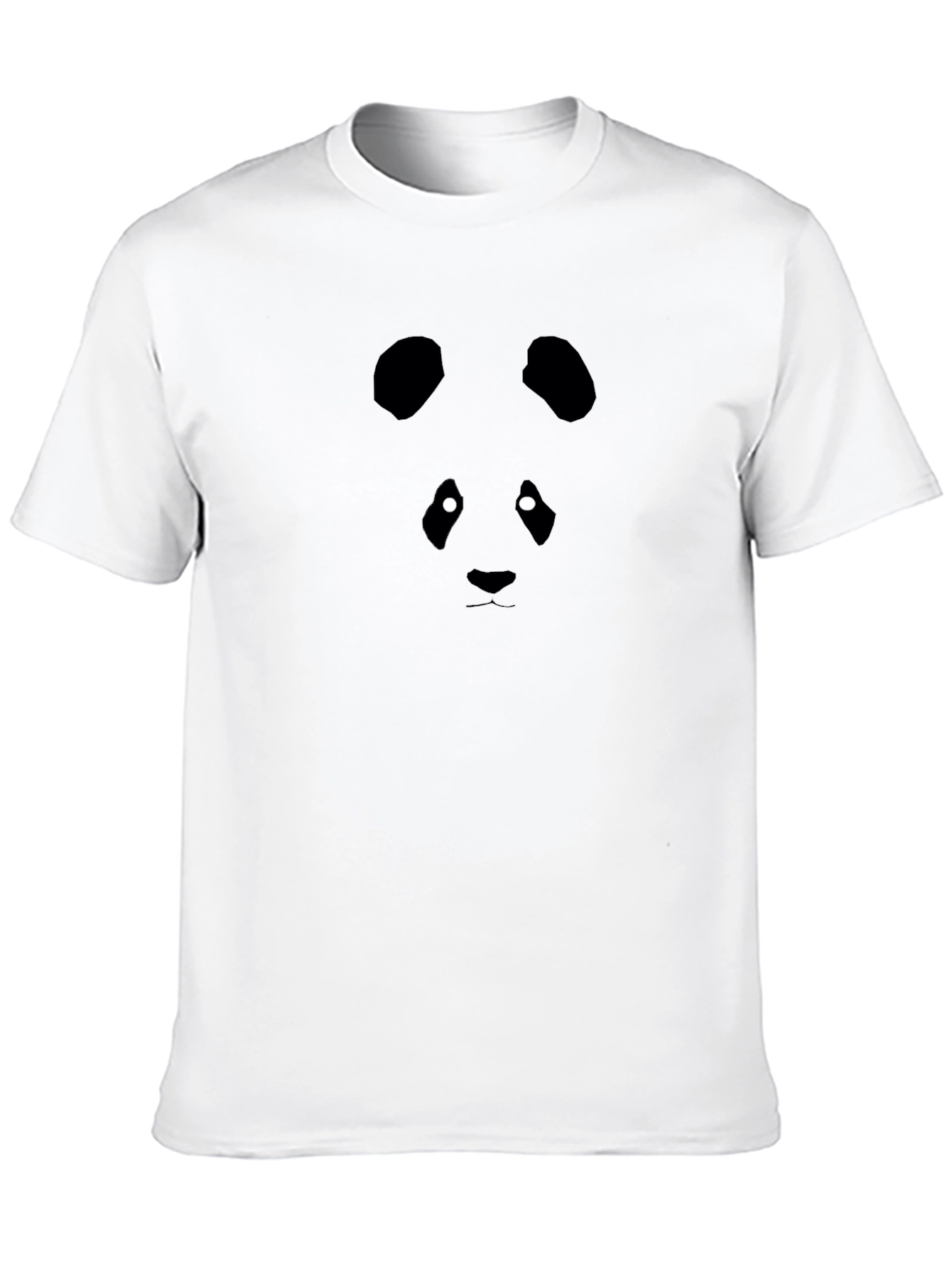 Panda Face Graphic Black T-Shirt