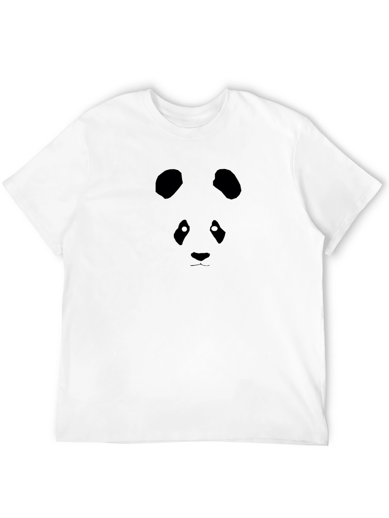 Panda Face Graphic Black T-Shirt