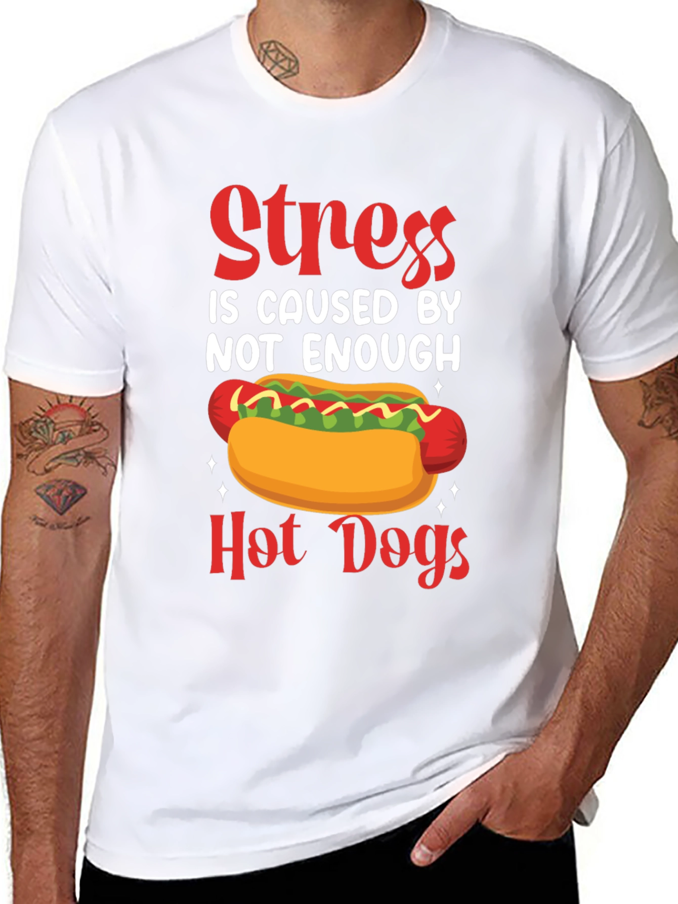 Funny Hot Dog T-Shirt - Stress Relief Tee