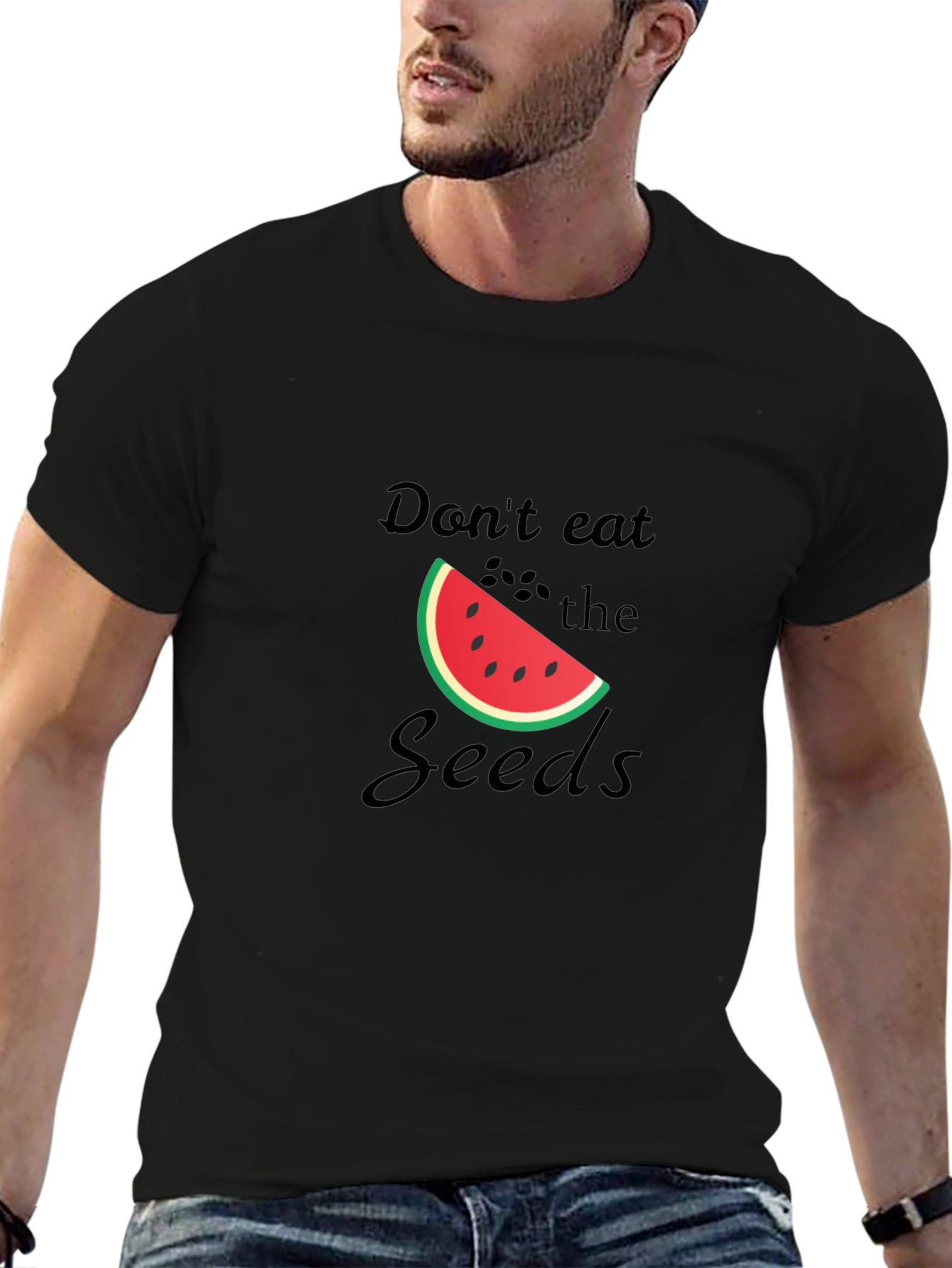 Dont Eat the Seeds Funny Watermelon Graphic Tee