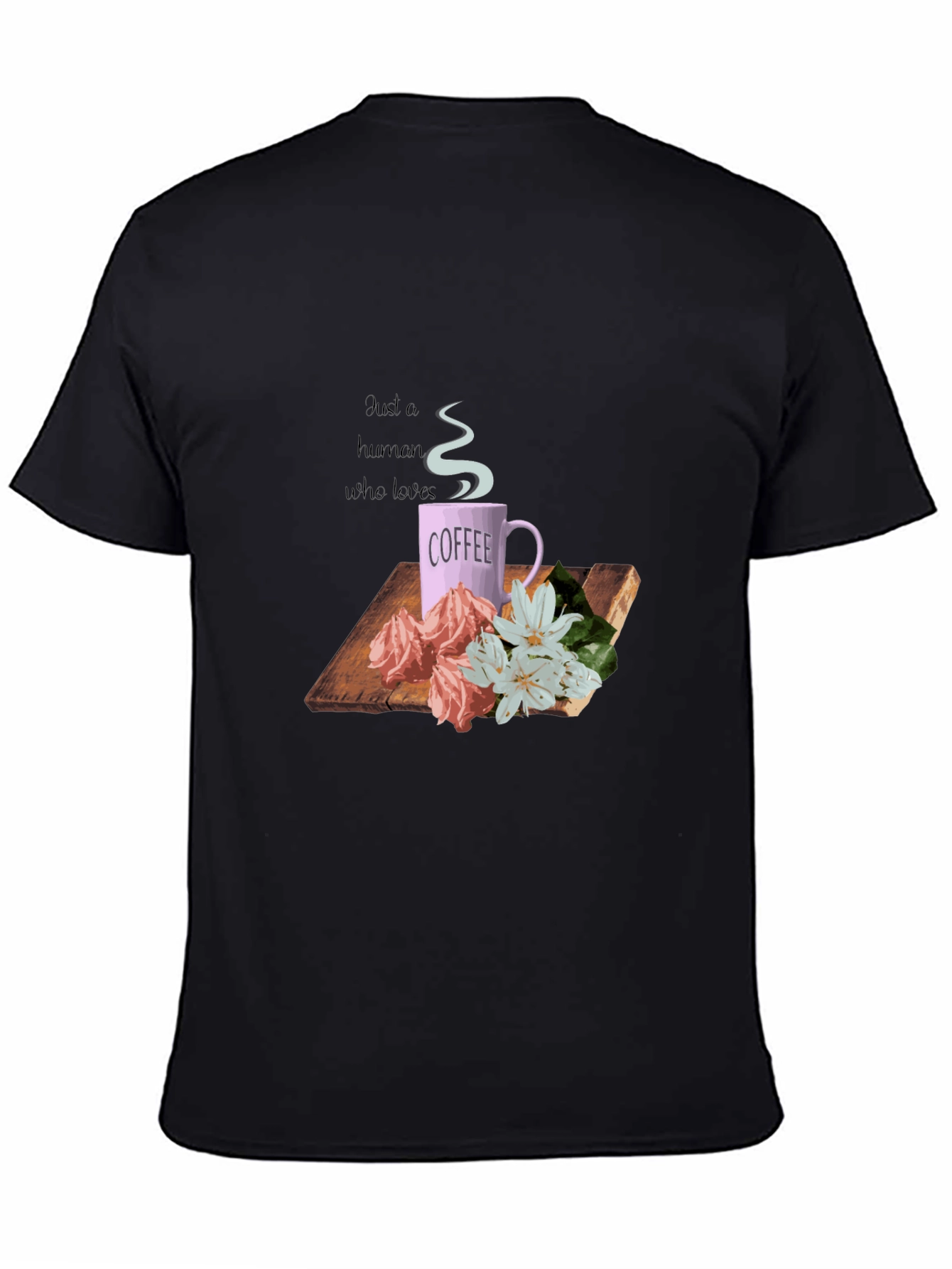 Coffee Lover T-Shirt - Floral Design
