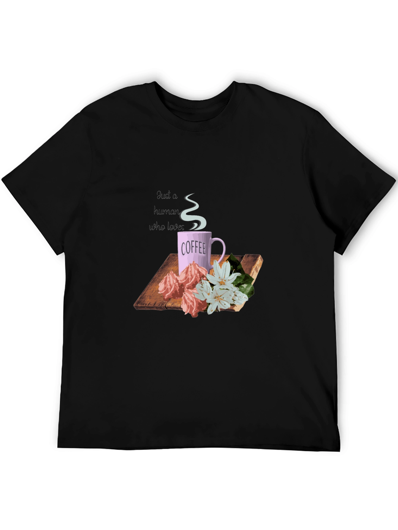 Coffee Lover T-Shirt - Floral Design