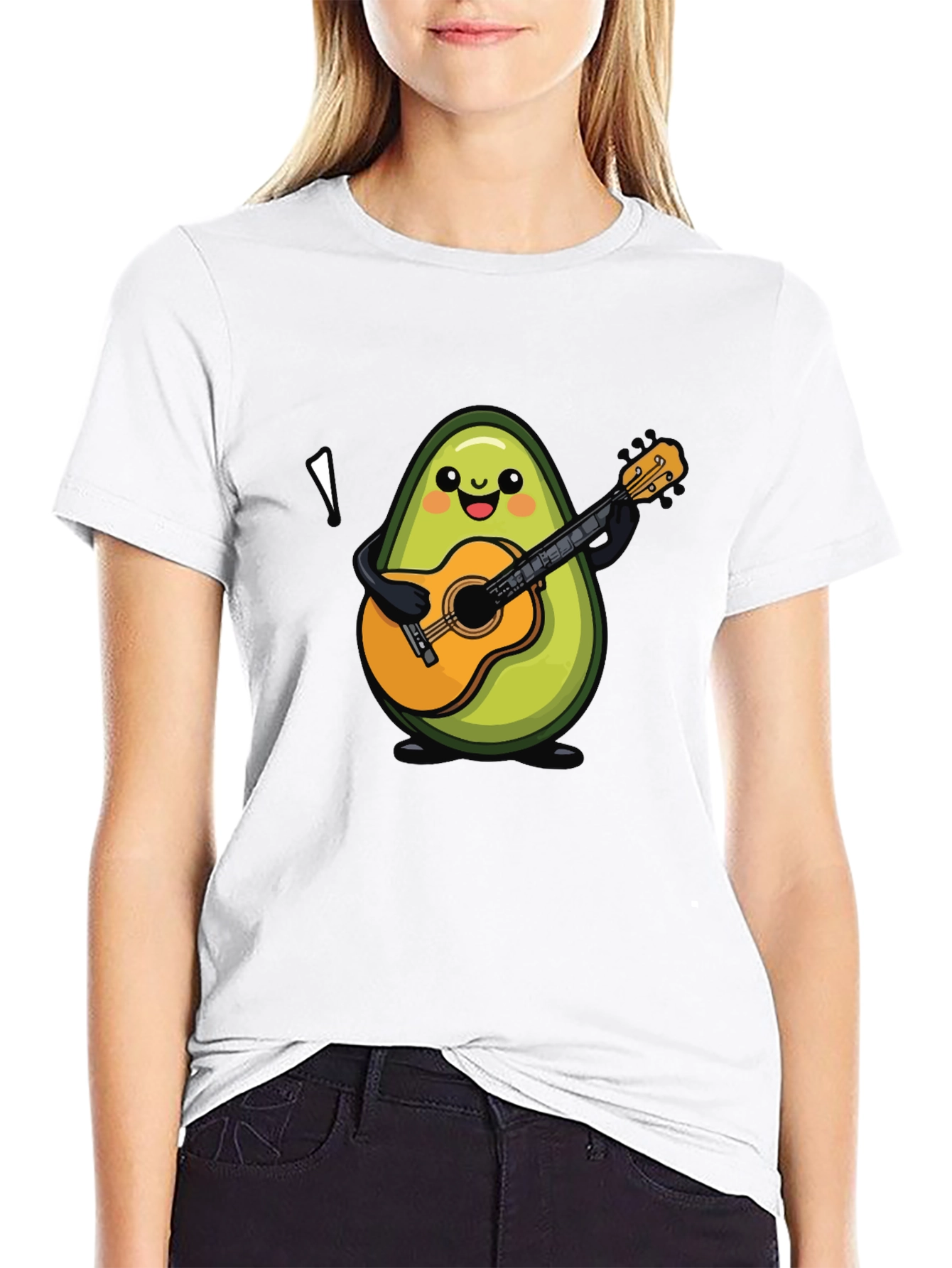 Avocado Guitar Player T-Shirt - Unique & Fun Design