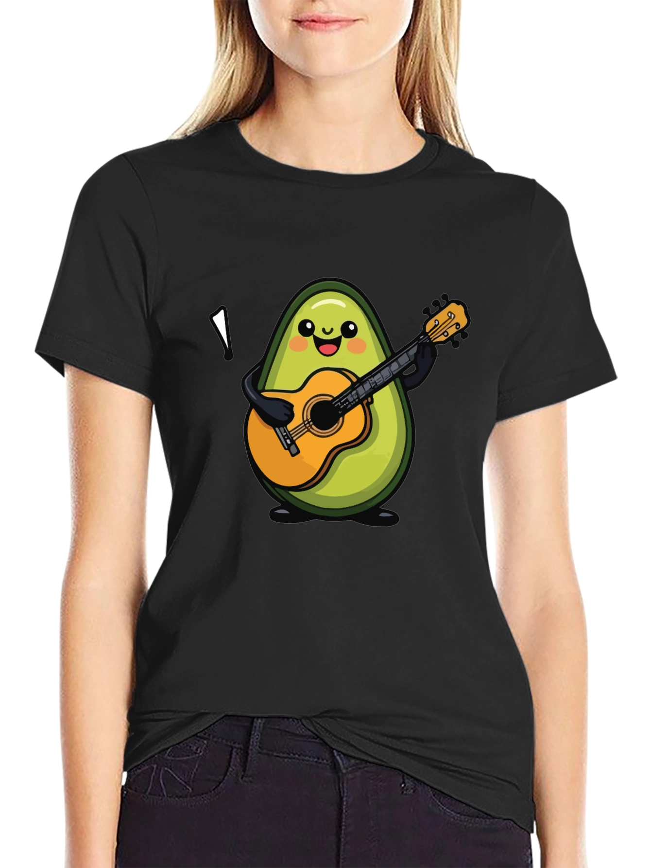 Avocado Guitar Player T-Shirt - Unique & Fun Design