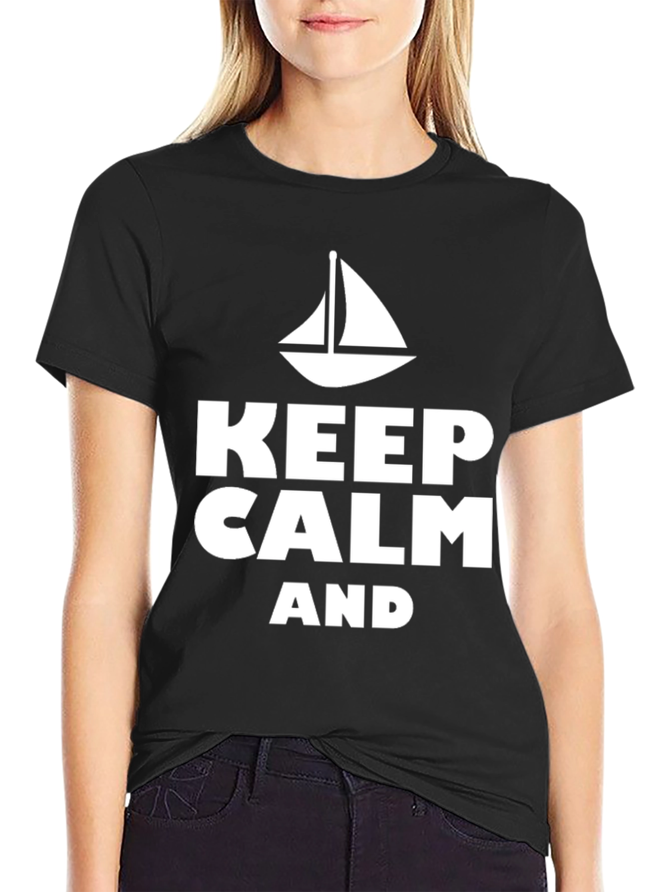 Keep Calm Sailing T-Shirt Sailboat Graphic Tee