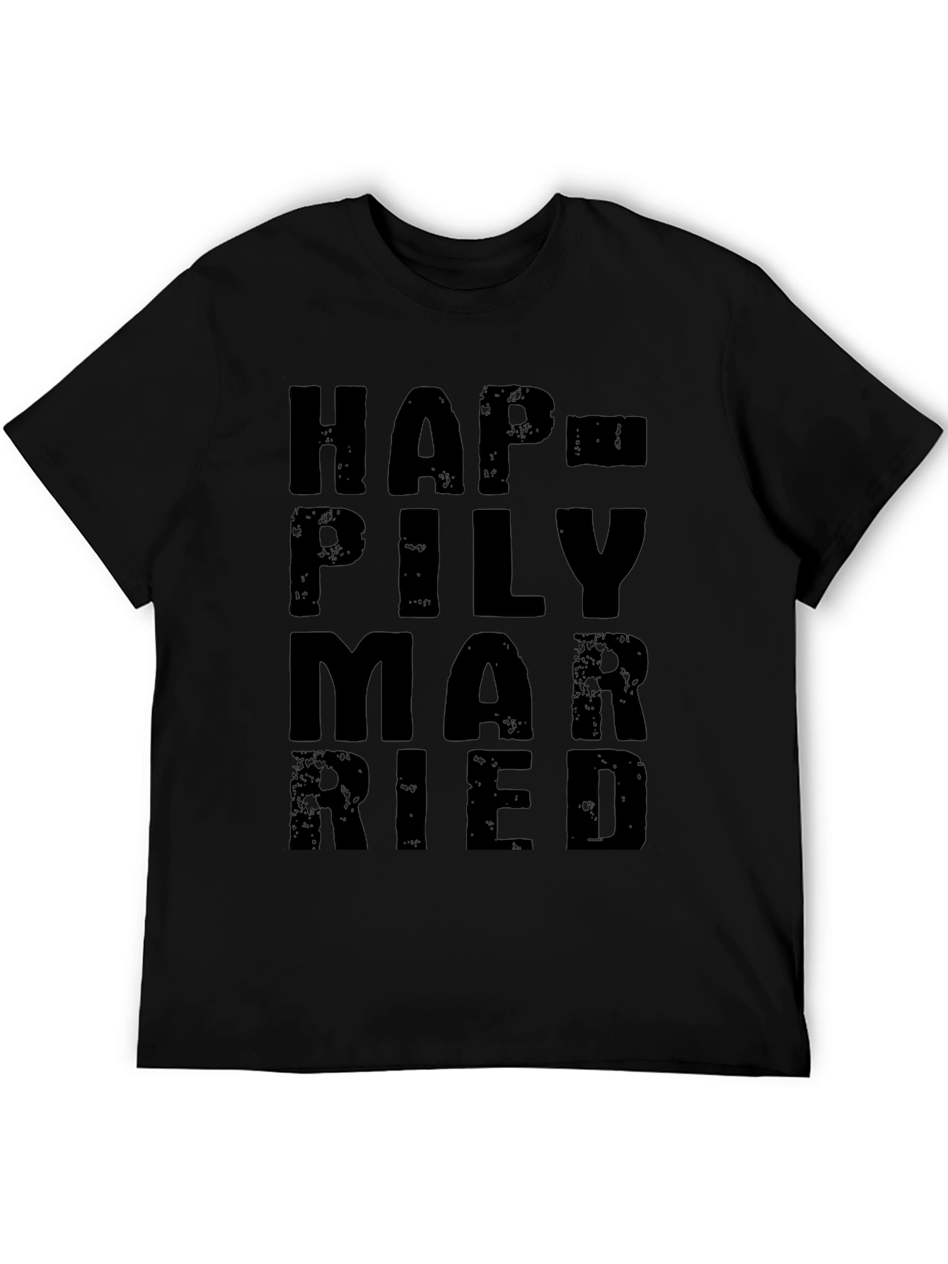Happily Married Black Graphic Tee