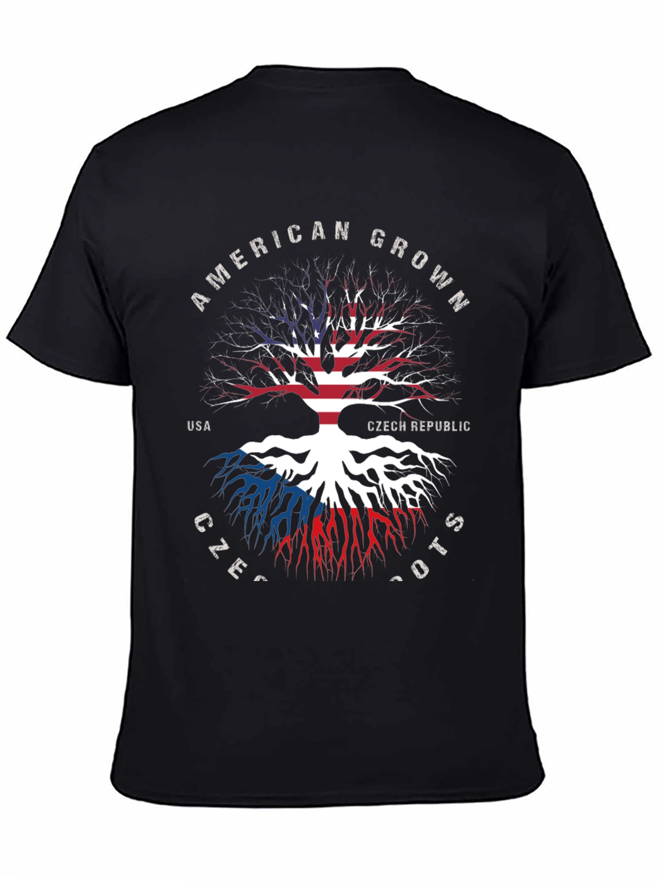 American Grown Czech Roots Black T-Shirt