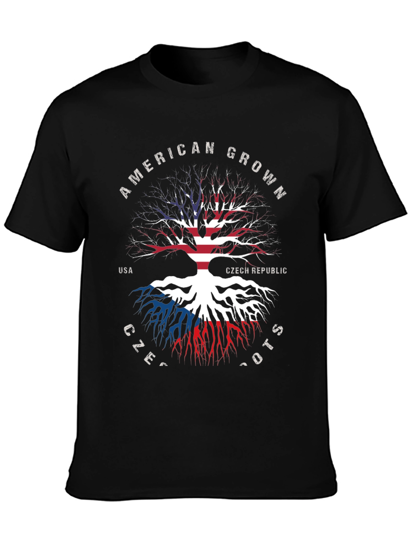 American Grown Czech Roots Black T-Shirt