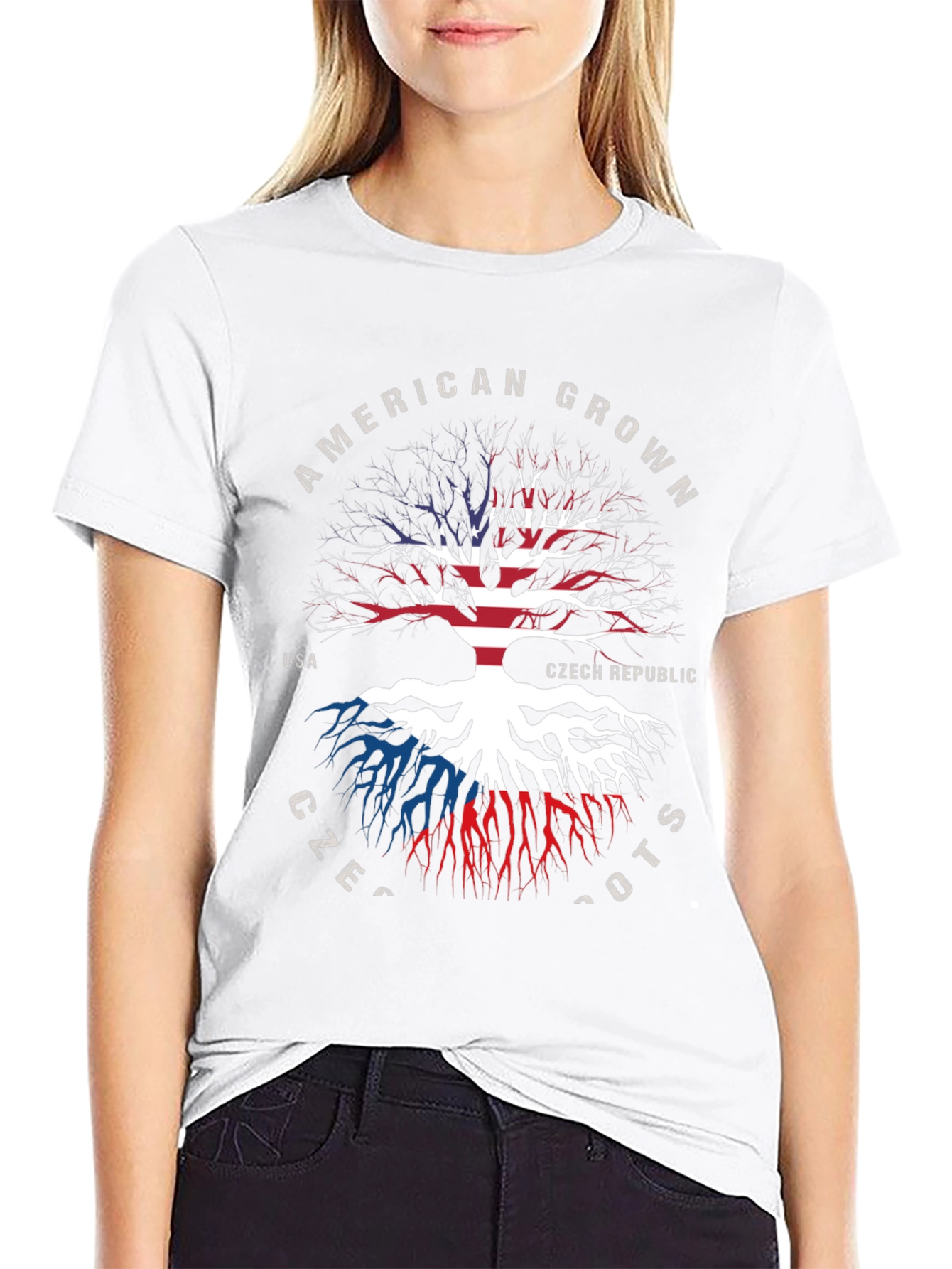 American Grown Czech Roots Black T-Shirt