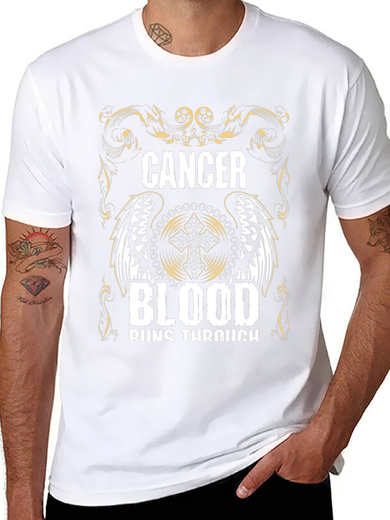 Cancer Blood Runs Through T-Shirt