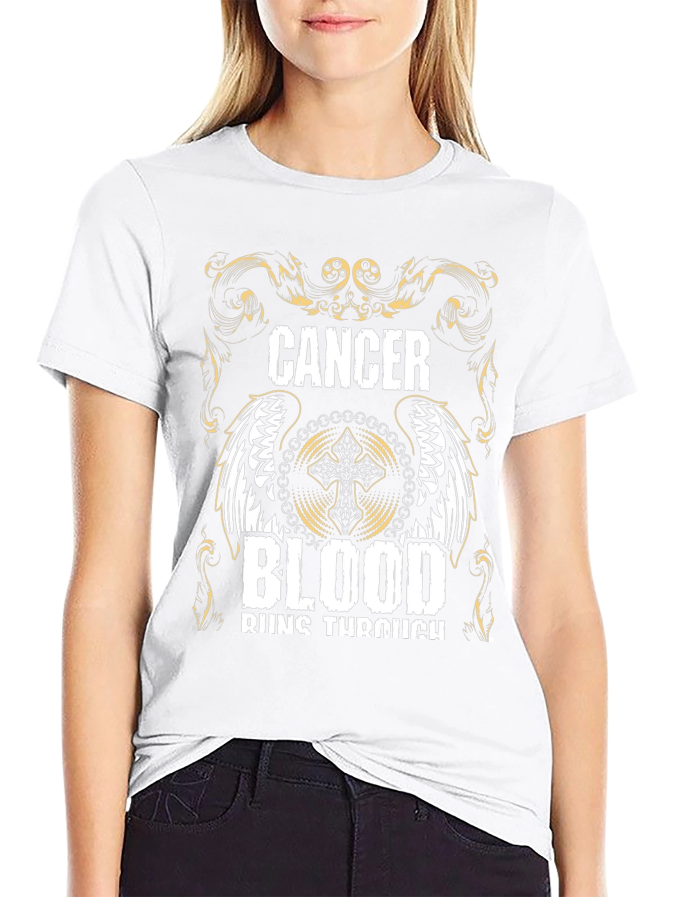 Cancer Blood Runs Through T-Shirt