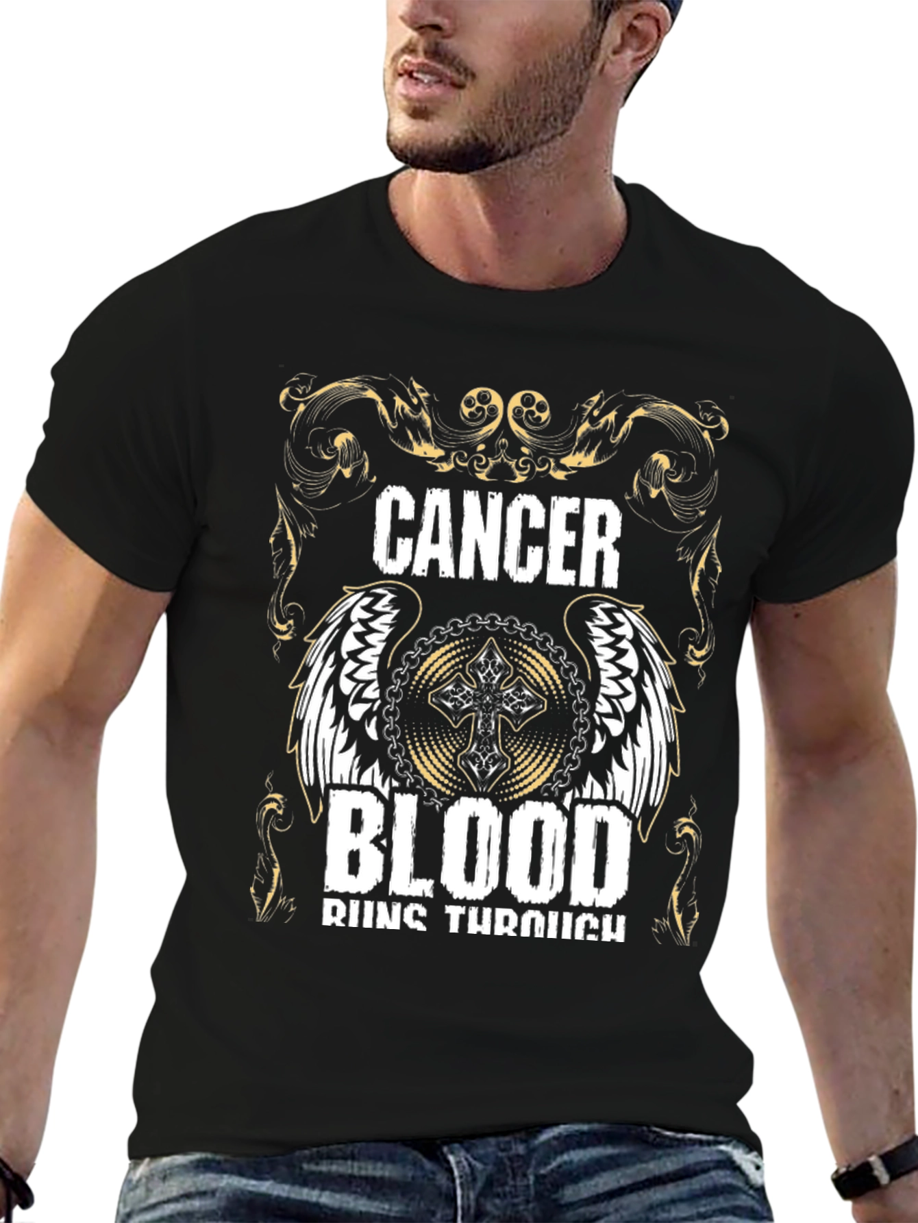 Cancer Blood Runs Through T-Shirt