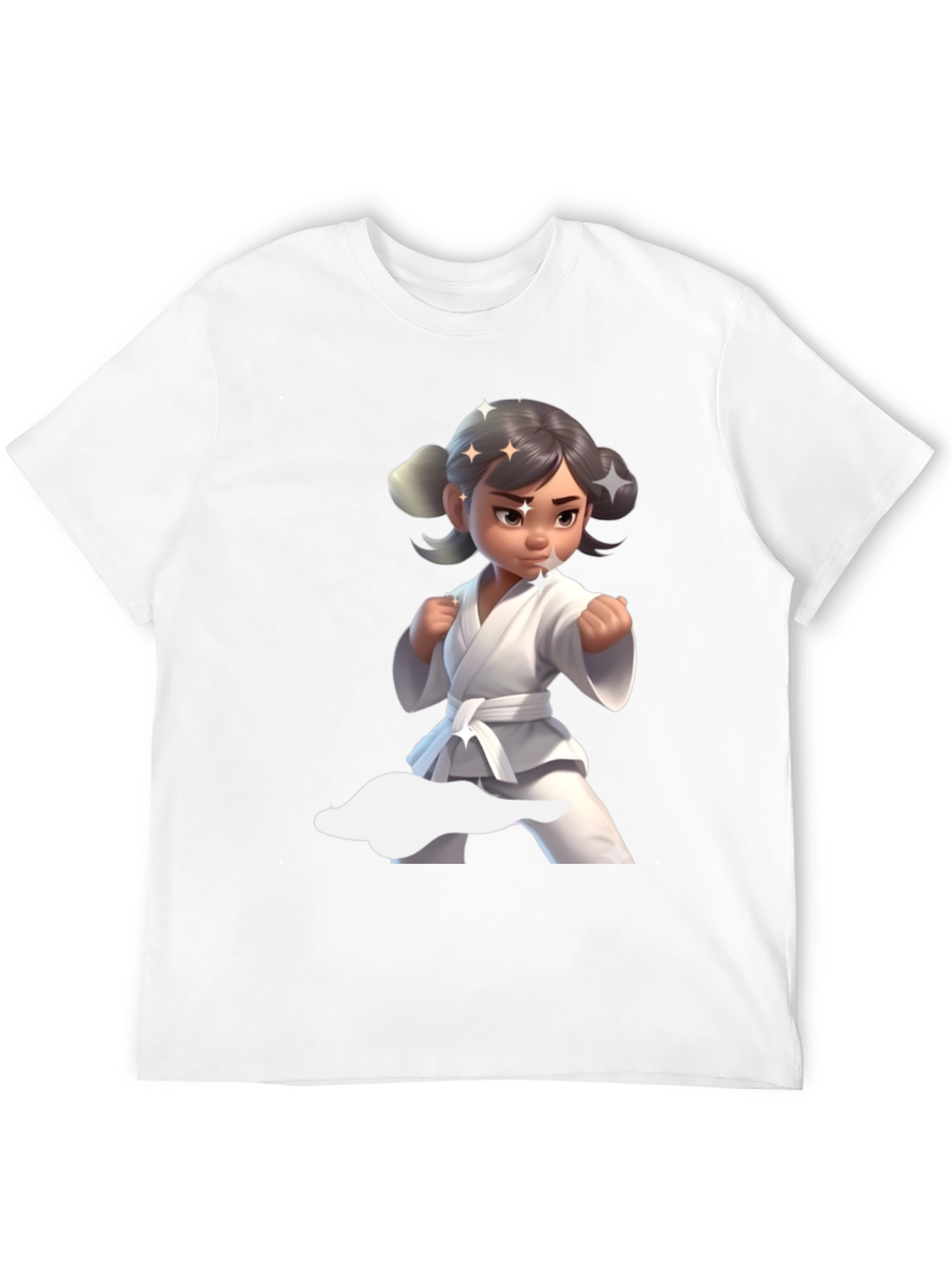 Karate Girl Graphic Tee - Black Cotton Shirt