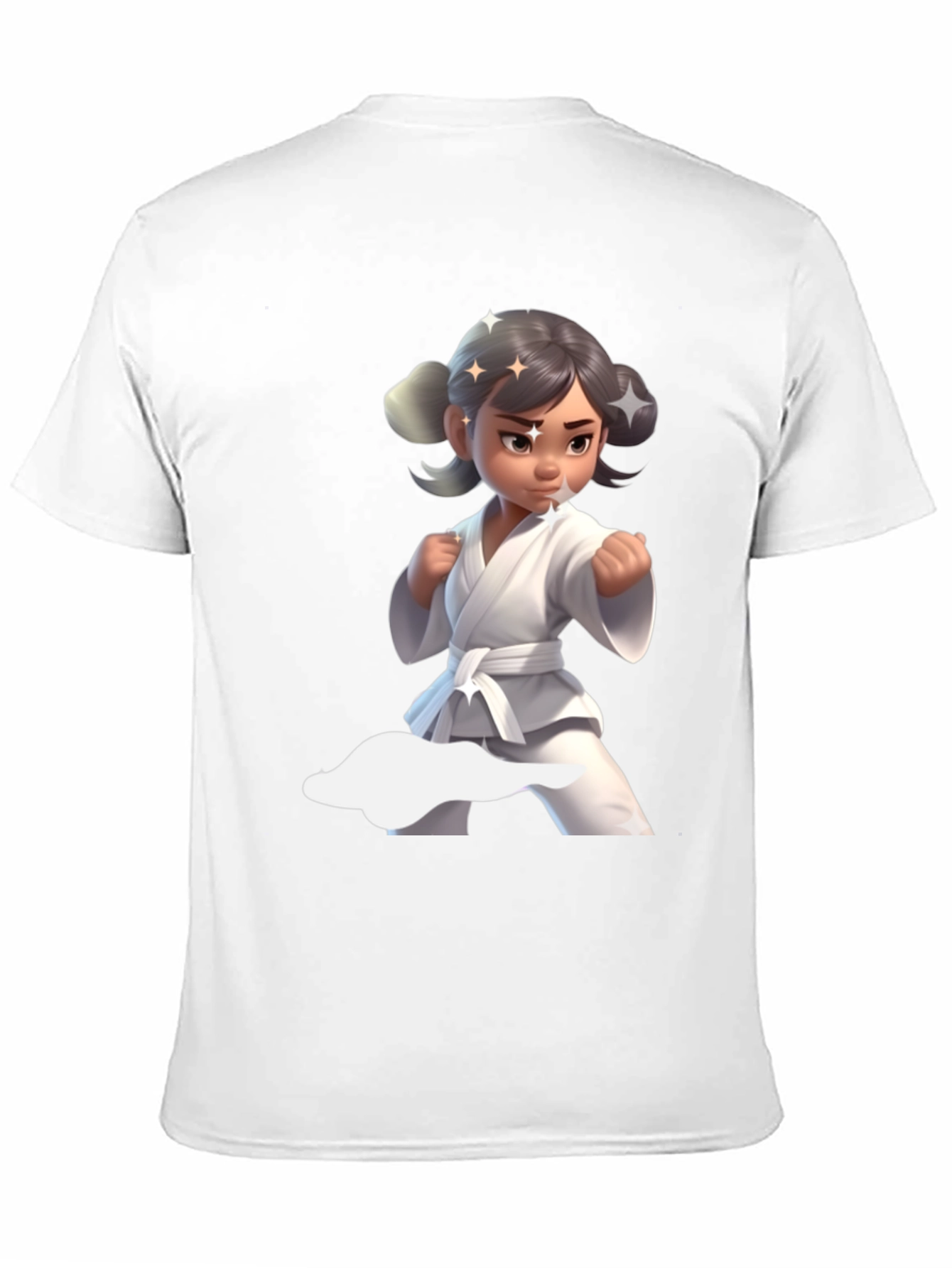 Karate Girl Graphic Tee - Black Cotton Shirt