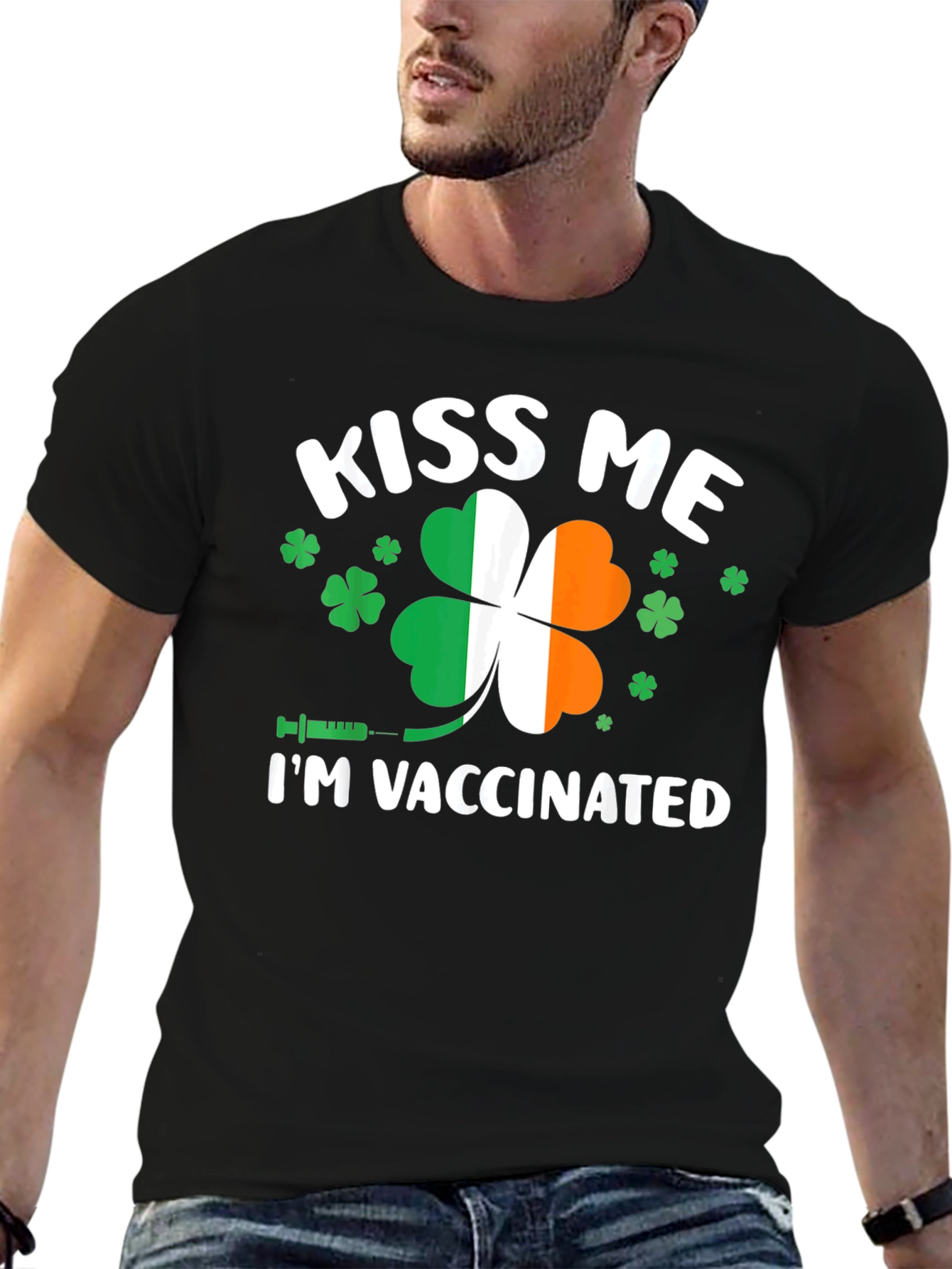 Kiss Me Im Vaccinated T-Shirt St. Patricks Day