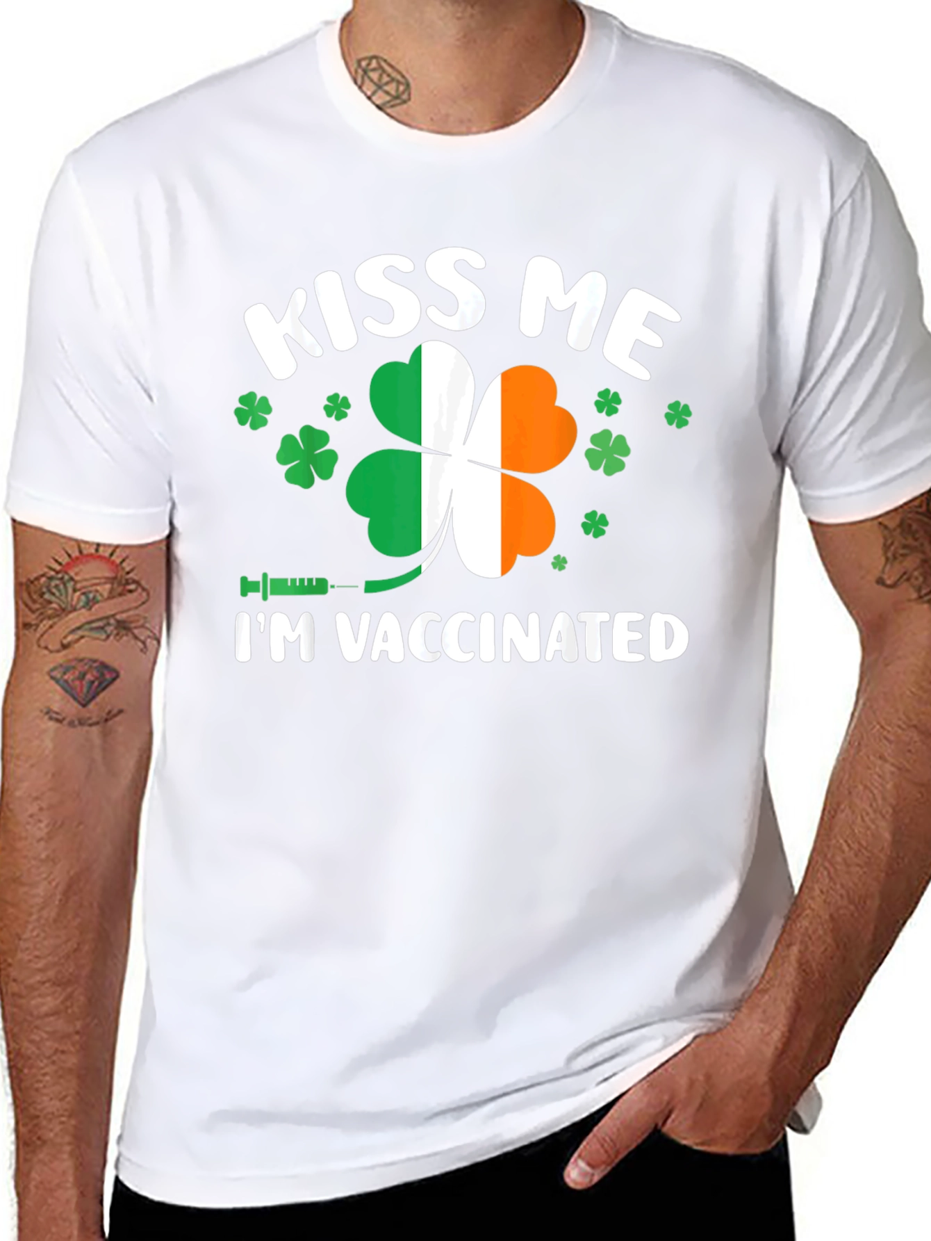 Kiss Me Im Vaccinated T-Shirt St. Patricks Day