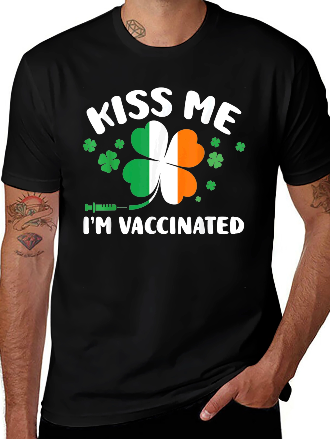 Kiss Me Im Vaccinated T-Shirt St. Patricks Day