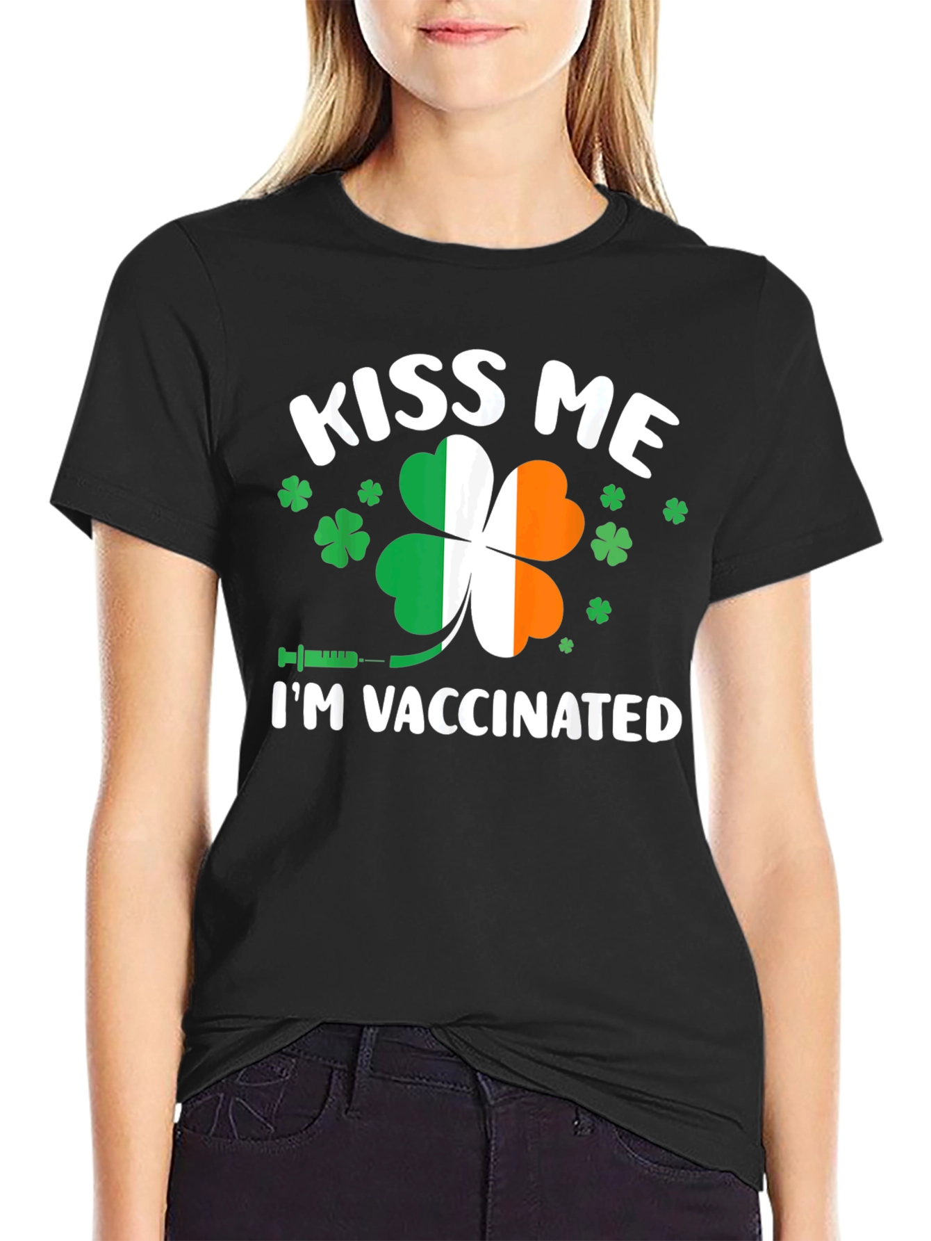 Kiss Me Im Vaccinated T-Shirt St. Patricks Day